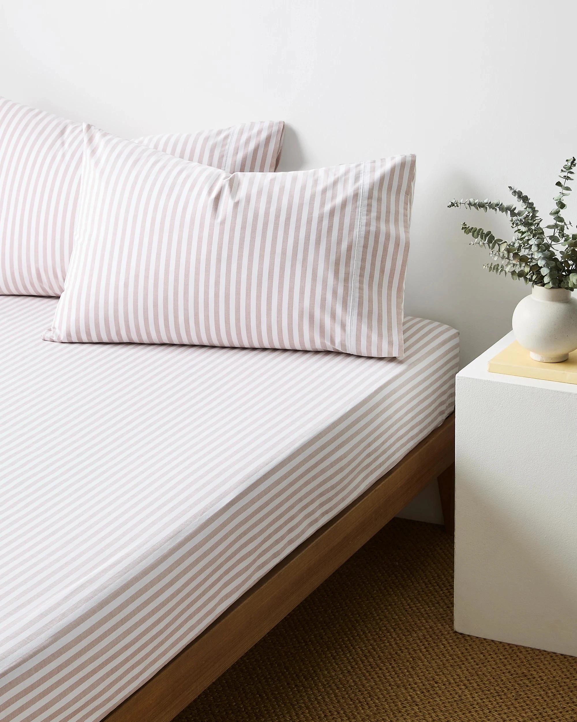 1 Target Australian Cotton Mix & Match Fitted Sheet - Queen Bed - Natural, 1 of 2