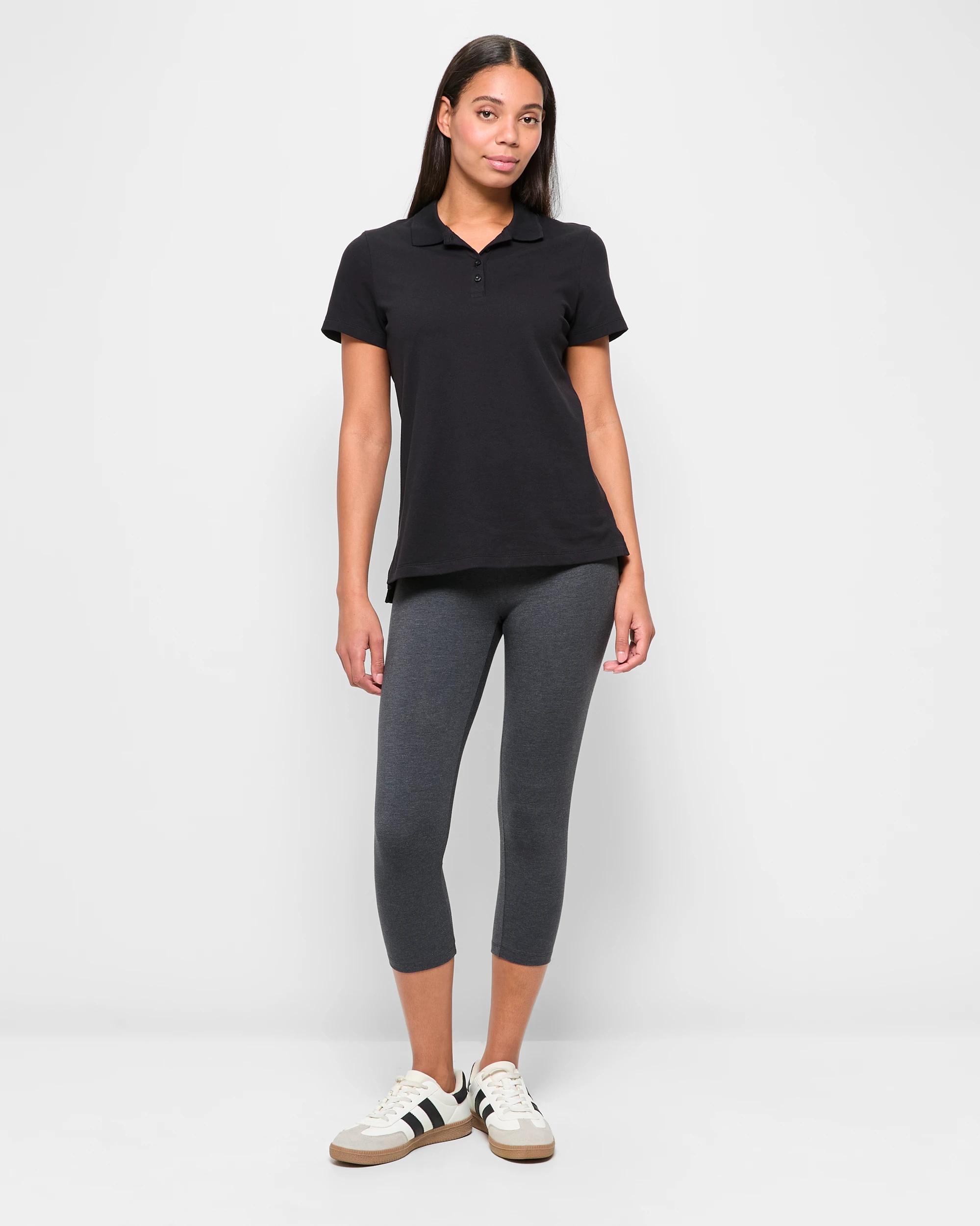 1 Target Australian Cotton 3/4 Length Leggings CHARCOAL MARLE, 1 of 5