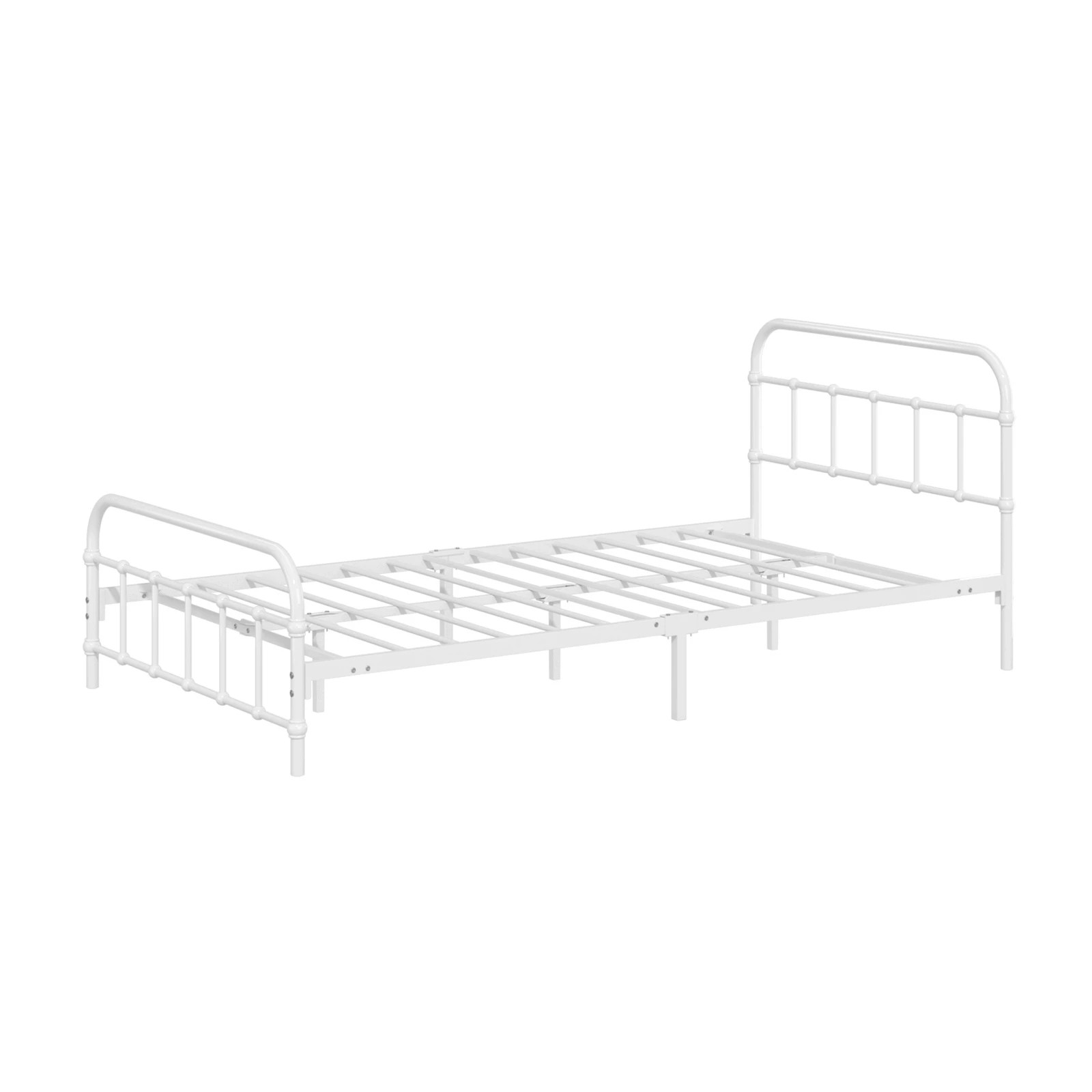 7 Oikiture Bed Frame Metal Bed Base King Single Size Bed Platform
 - White, 7 of 9