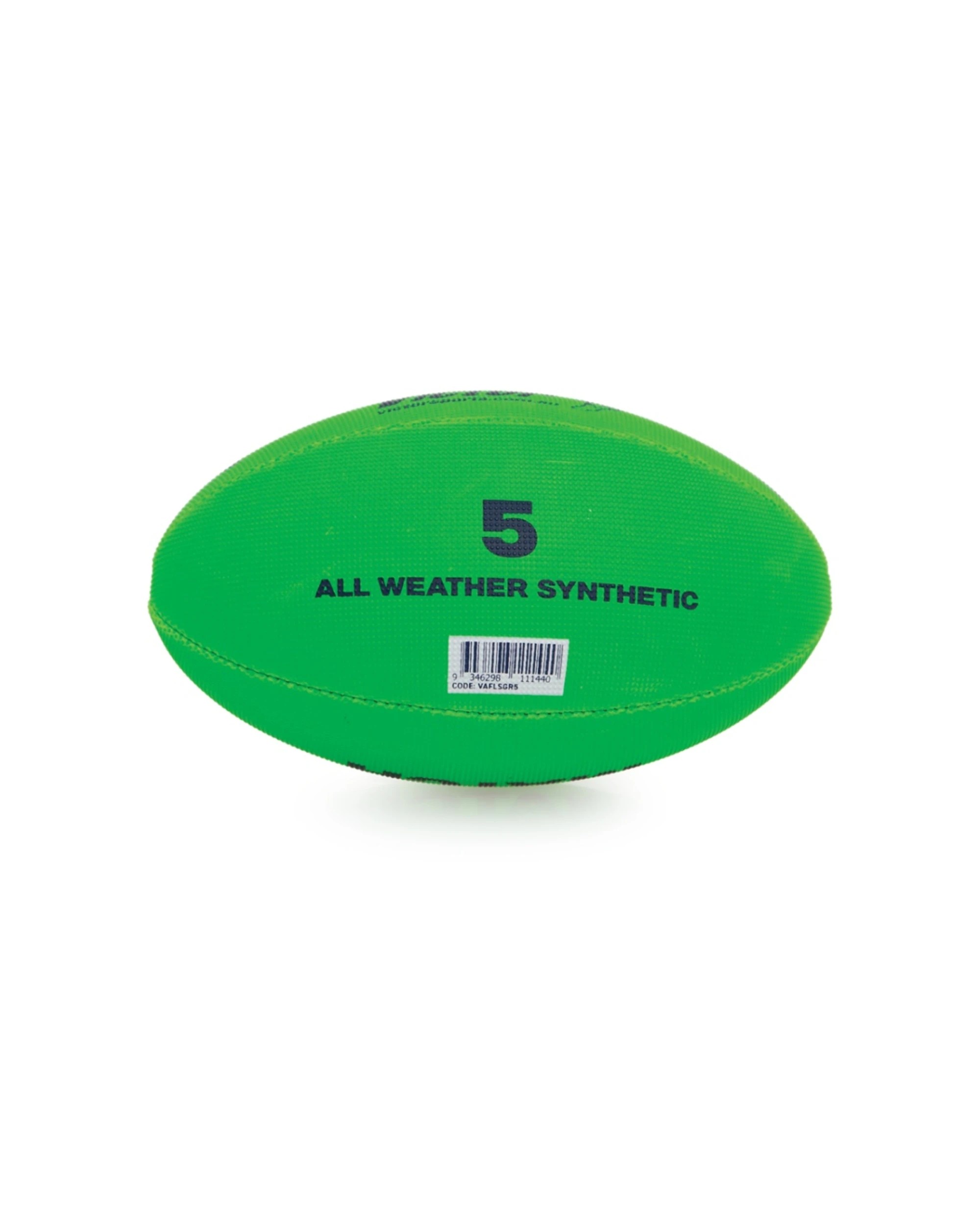 4 Victor Sports Synthetic Football Durable AFL Ball Size 5 Hand-Stitched - Green, 4 of 4
