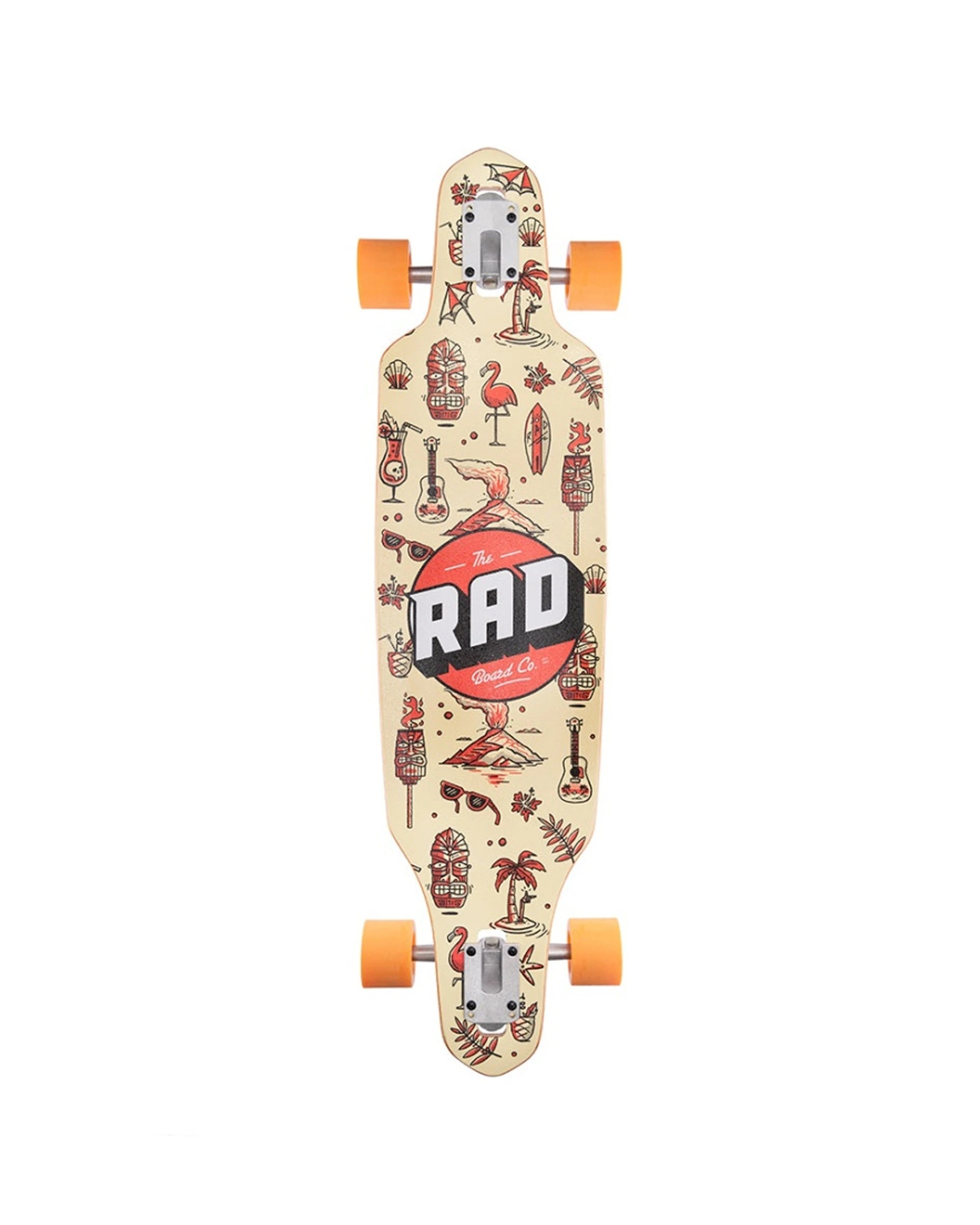 3 The RAD Board Co. Complete Drop Through 9" Longboard 8 Ply Maple Deck Tiki, 3 of 3