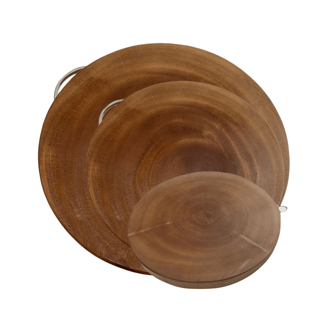 1 BR Home Acacia Wood Chopping Board Set - 3 Piece Round Design, 1 of 5