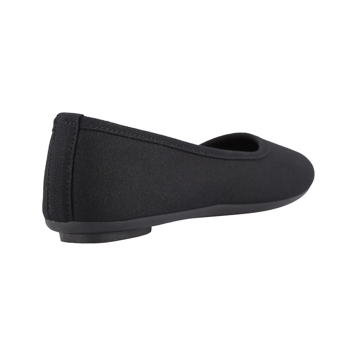4 Round Toe Ballet Flats BLACK, 4 of 5