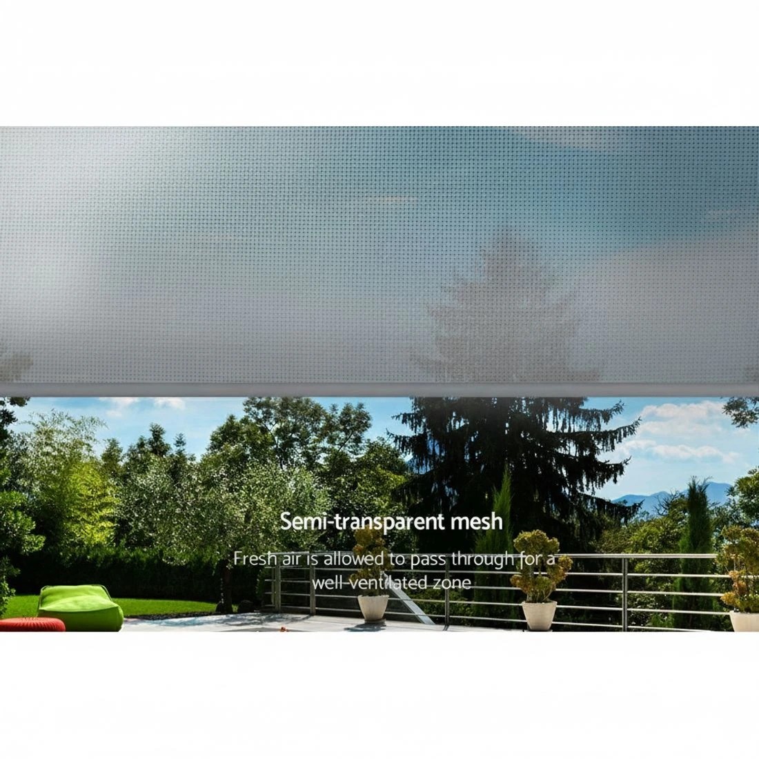 5 Instahut Outdoor Blinds Light Filtering Roll Down Awning Shade 3X2.5M - Grey, 5 of 6