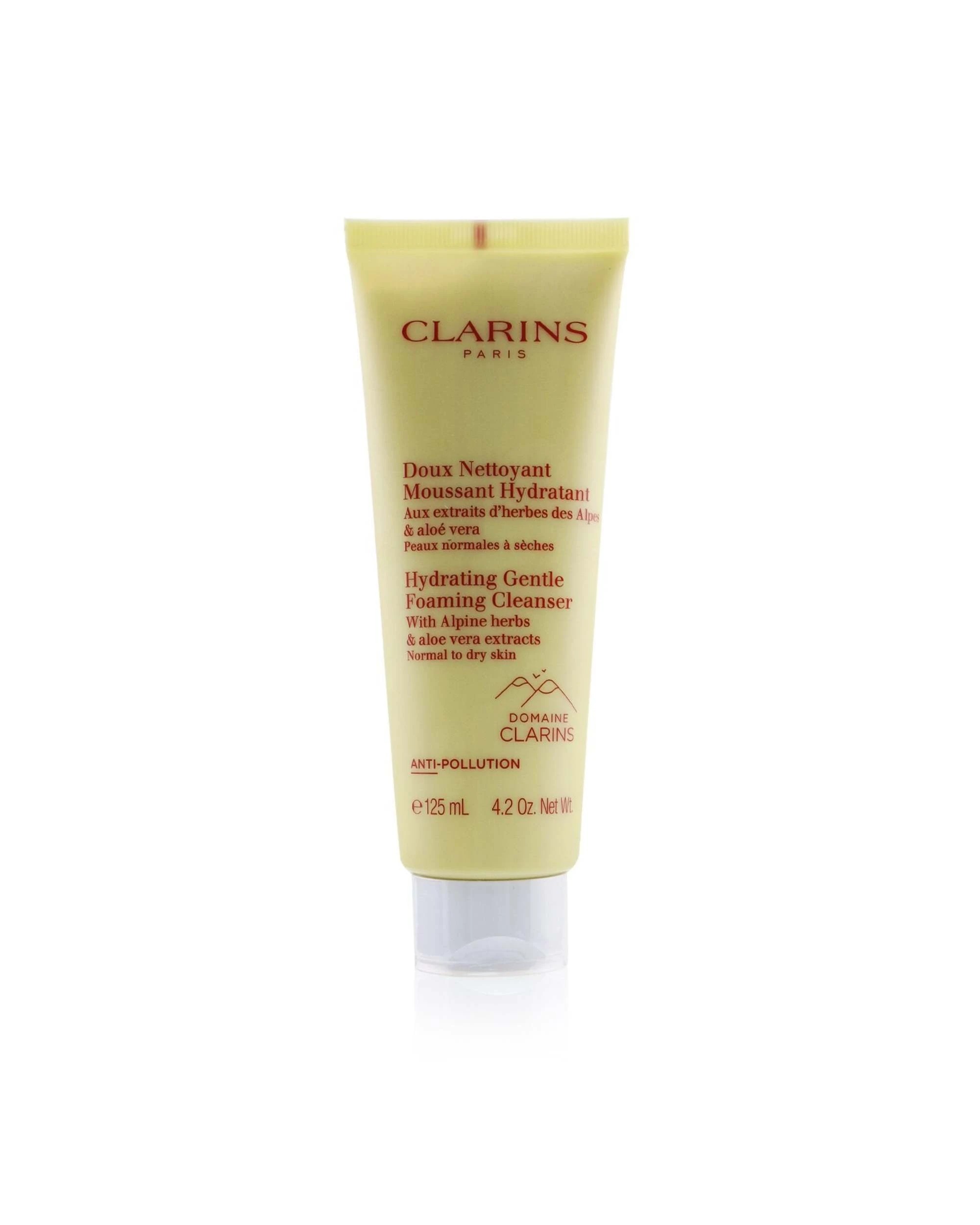 1 Clarins Hydrating Gentle Foaming Cleanser with Alpine Herbs & Aloe Vera Extracts - Normal to Dry Skin  125ml/4.2oz, 1 of 3