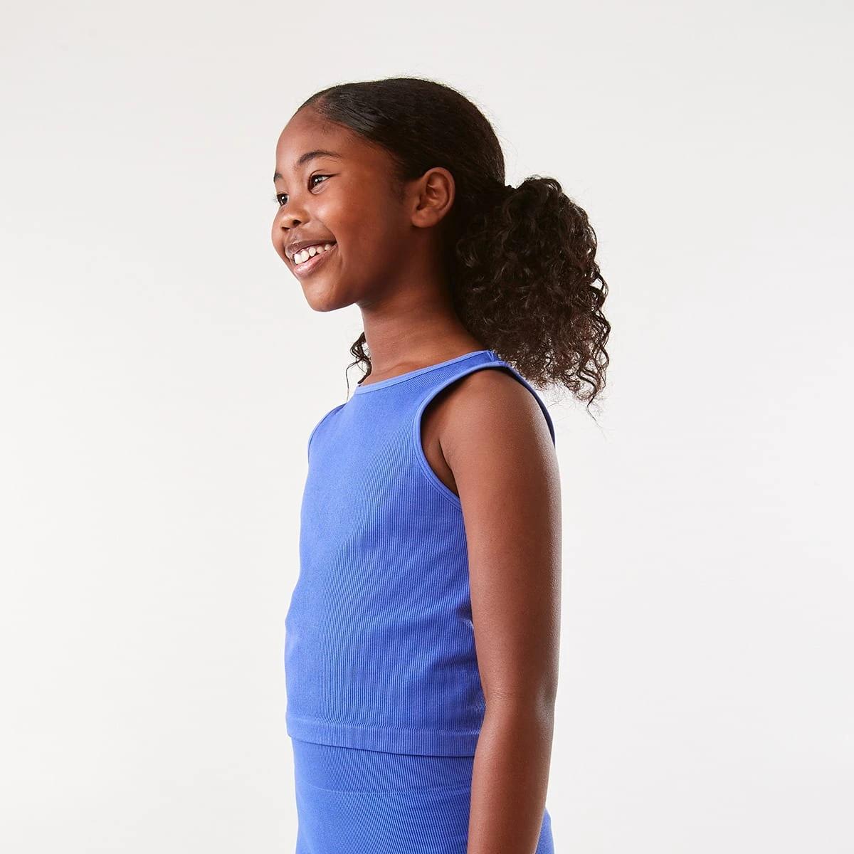 2 Active Kids Seam Free Tank Delft Blue, 2 of 10