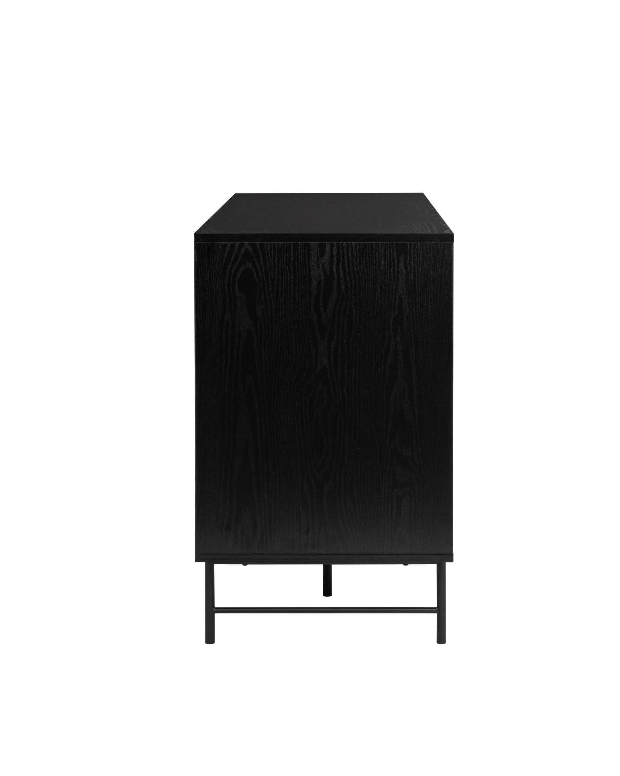 5 Kodu Buffet Credenza Sideboard Cabinet 2 Doors 3 Drawers - Black, 5 of 9