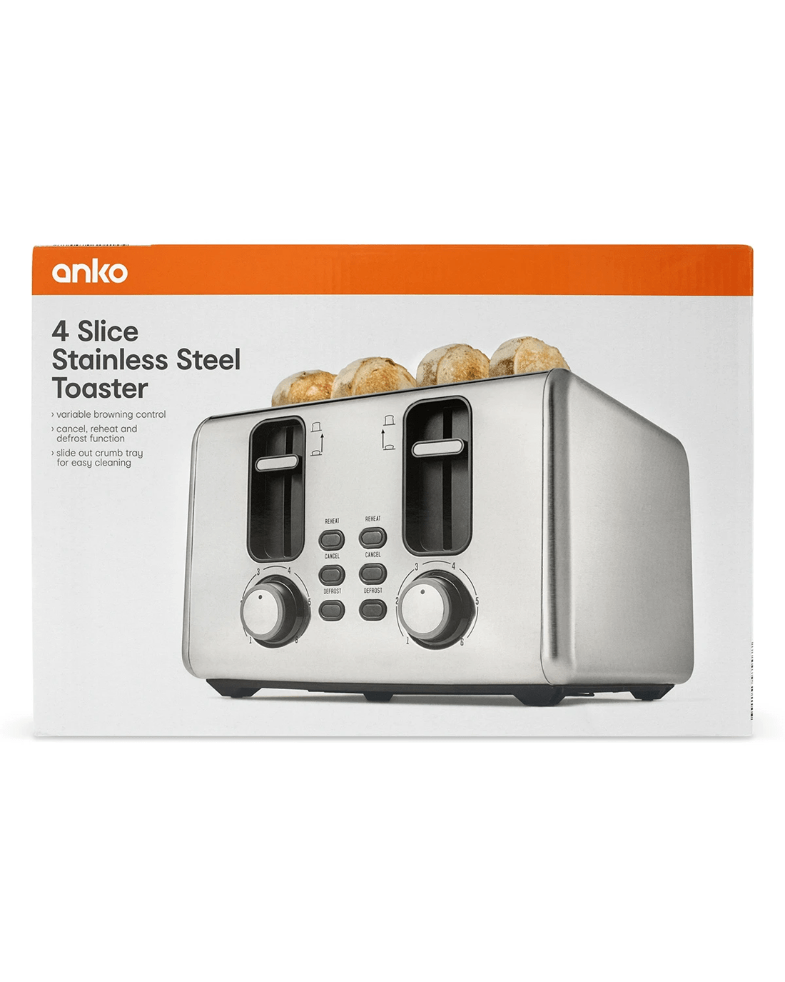 8 4 Slice Stainless Steel Toaster, 8 of 10