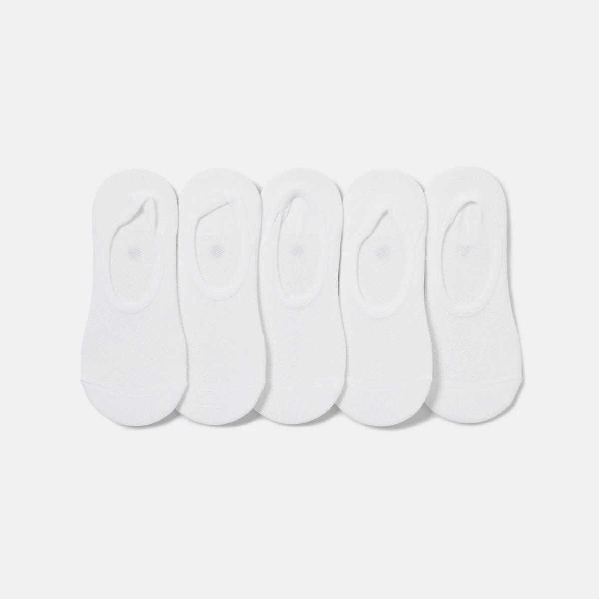 1 5 Pack No Show Sport Socks WHITE, 1 of 3