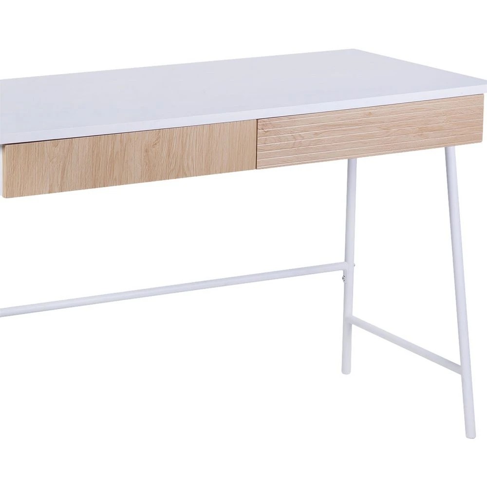 6 Studymate Vinci 2 Drawer Desk Oak and White Desks, Tables and Workstations, 6 of 10