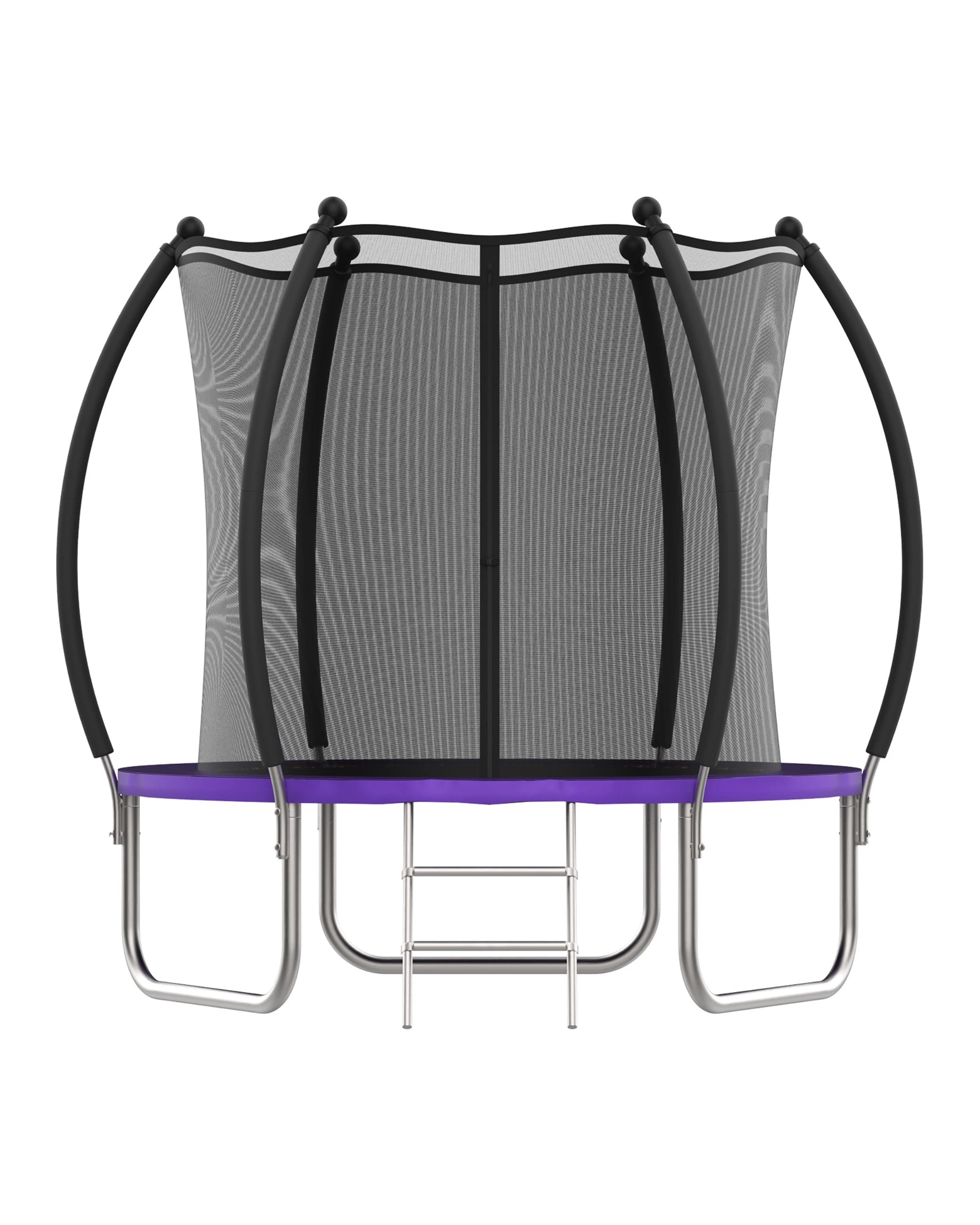 2 Advwin 8FT Outdoor Trampoline for Kids w/Ladder, Sprinkler & LED Lights, Max Limit 200 kg, 2 of 7