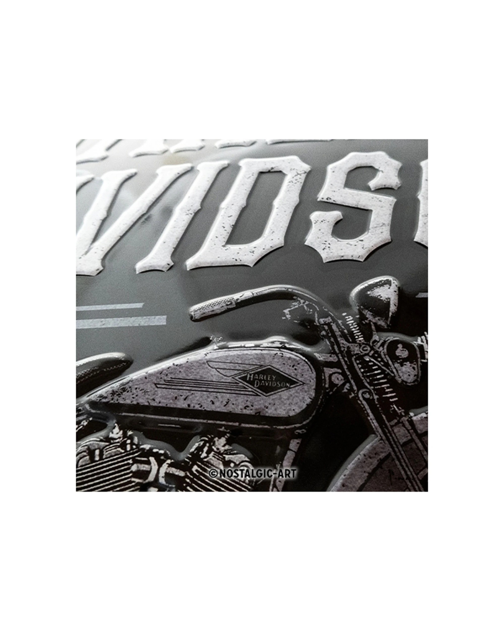 2 Nostalgic-Art Large 30x40cm Metal Wall Art Sign Plaque - Harley-Davidson Motorcycles Eagle - Black, 2 of 4