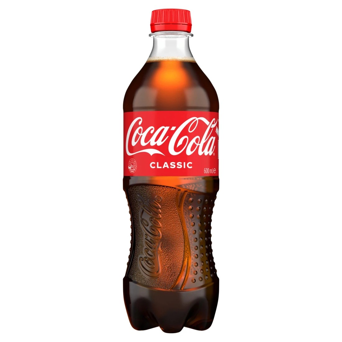 1 Coca-Cola Classic Soft Drink Bottle 600ml, 1 of 3
