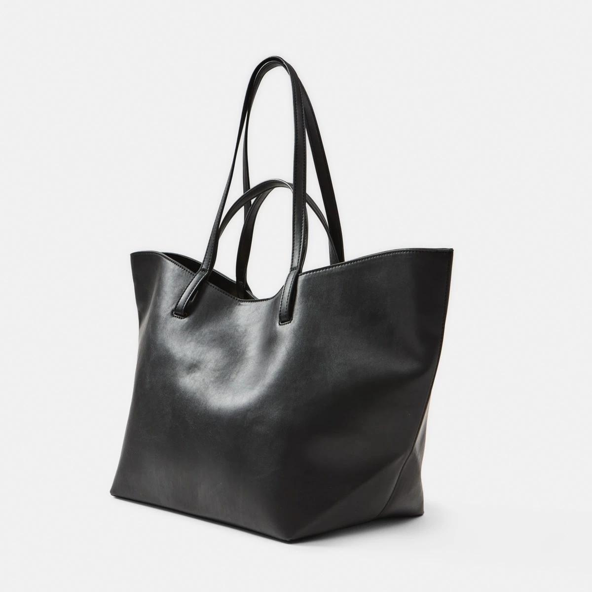 2 Curved Tote Bag BLACK, 2 of 10