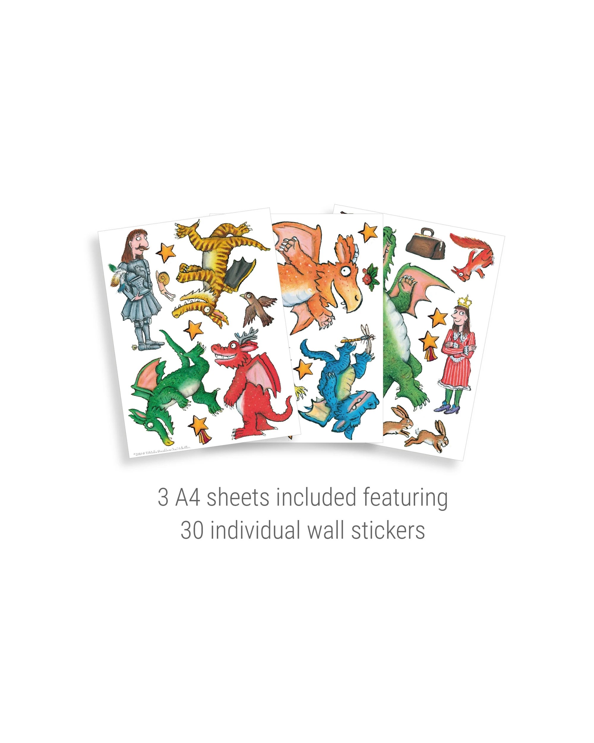 3 Stickerscape A4 Zog Nursery Playroom Decorative Stickers Wall Decals, 3 of 4
