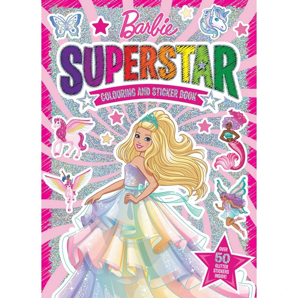 1 Scholastic Colouring Sticker Book Barbie, 1 of 5