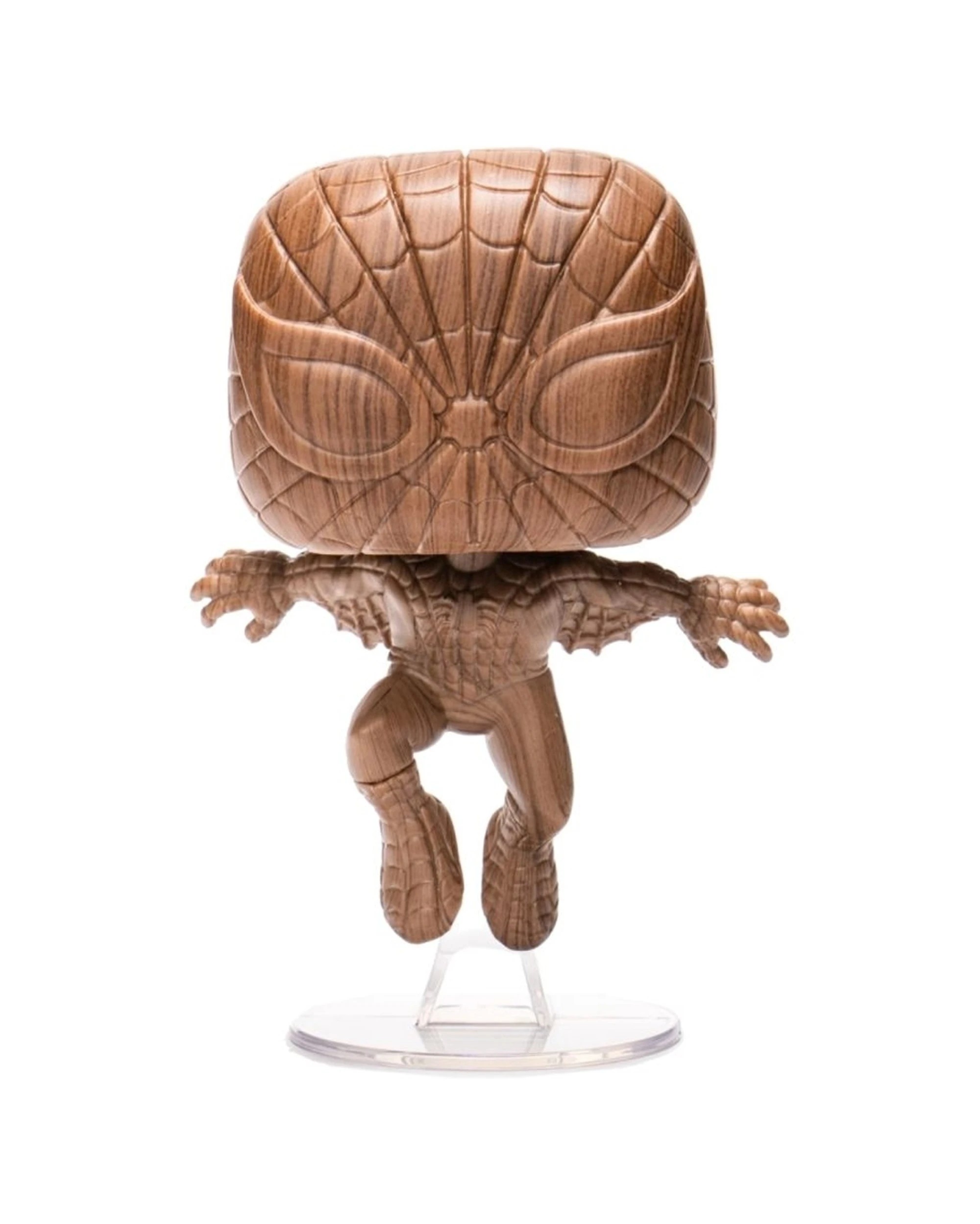 3 Pop Vinyl Figurine Marvel Comics Spider-Man Wood Deco RS 10cm Collectible - Brown, 3 of 3