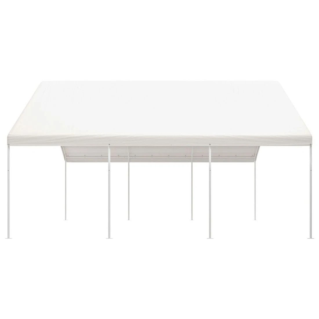 3 Instahut Carports 6x6m Carport Kits Steel Shelter Gazebo Canopy Garage Portable - White, 3 of 6