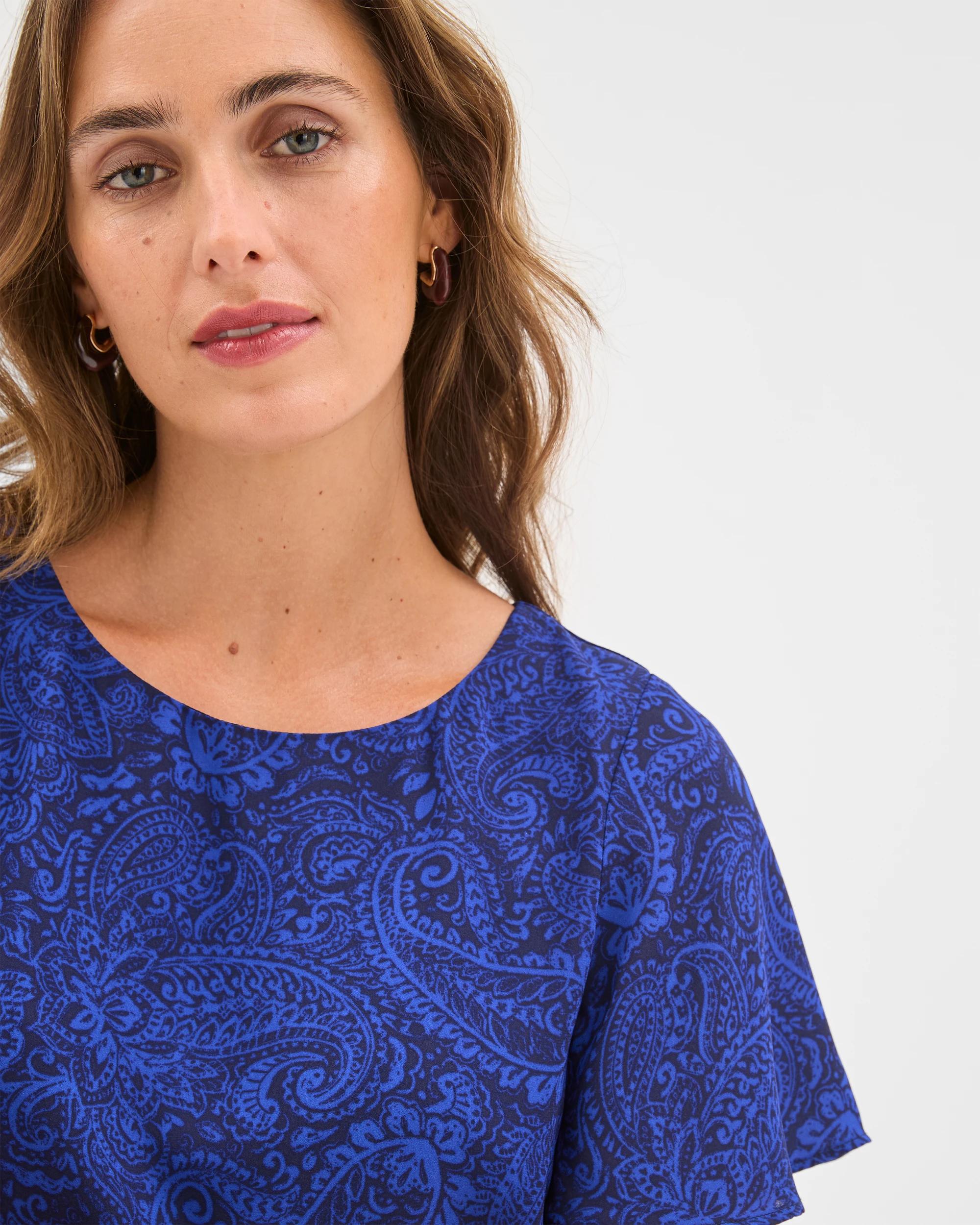 4 Preview Ella Crew Neck Blouse WINTER PAISLEY, 4 of 6