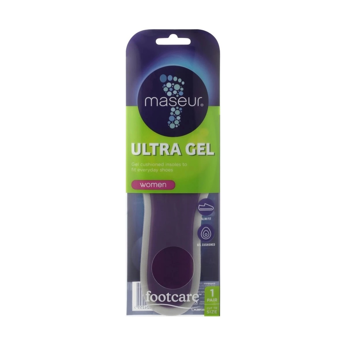 1 Footcare Ultra Gel Insoles - Purple, 1 of 3