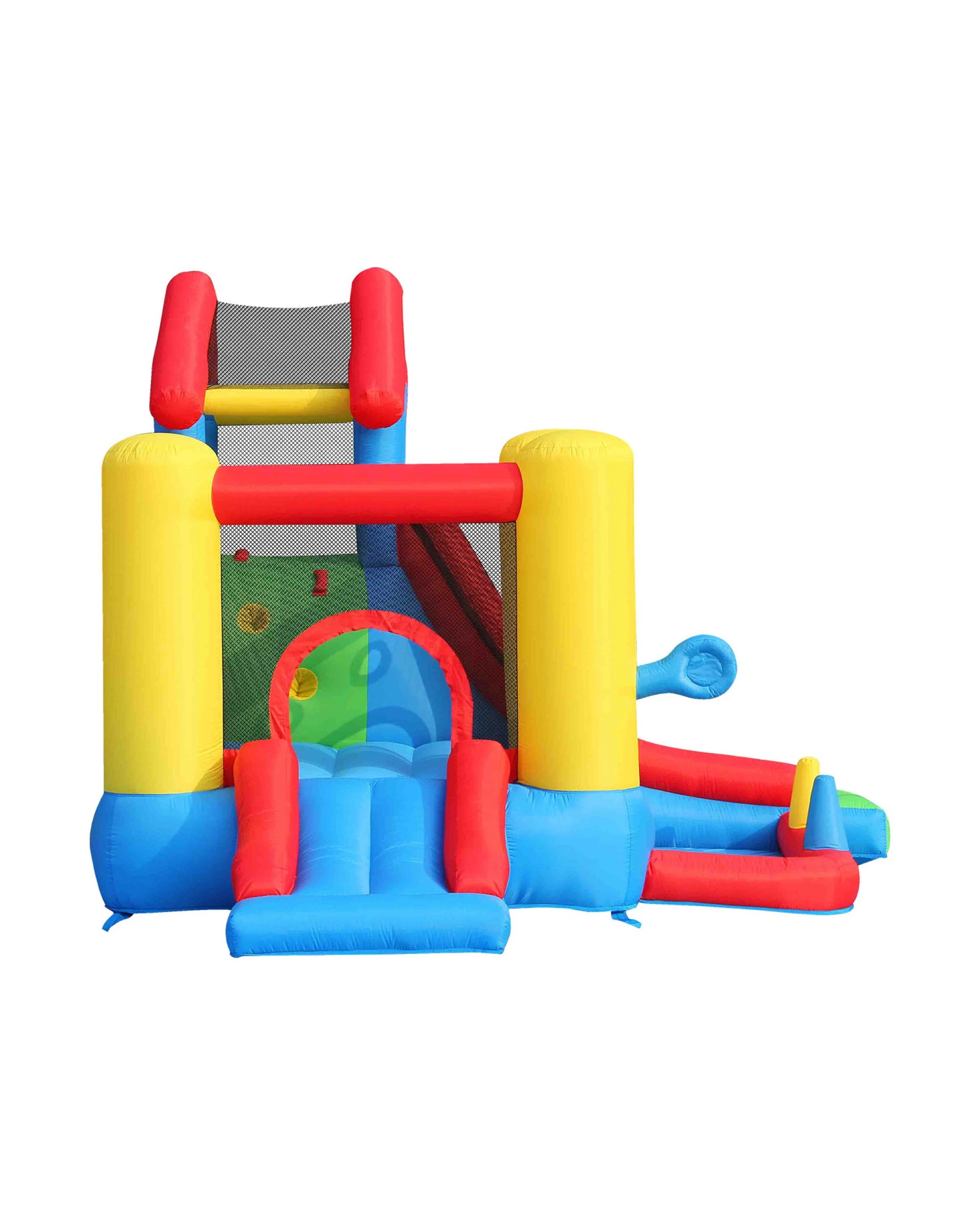 6 Happy Hop 7-in-1 Inflatable Bounce Jumping Castle Playhouse with Slide - Assorted, 6 of 7