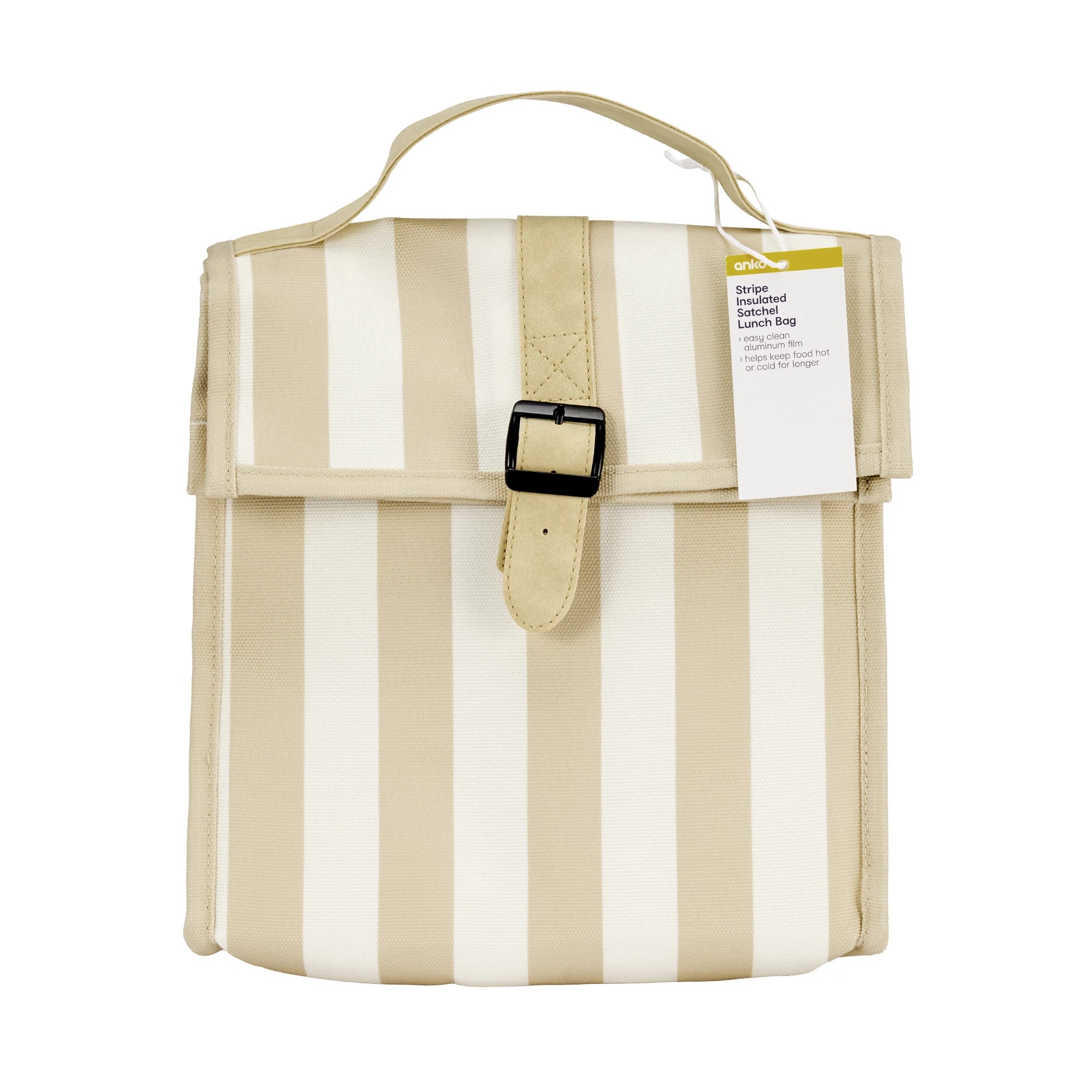 5 Stripe Insulated Satchel Lunch Bag, 5 of 5