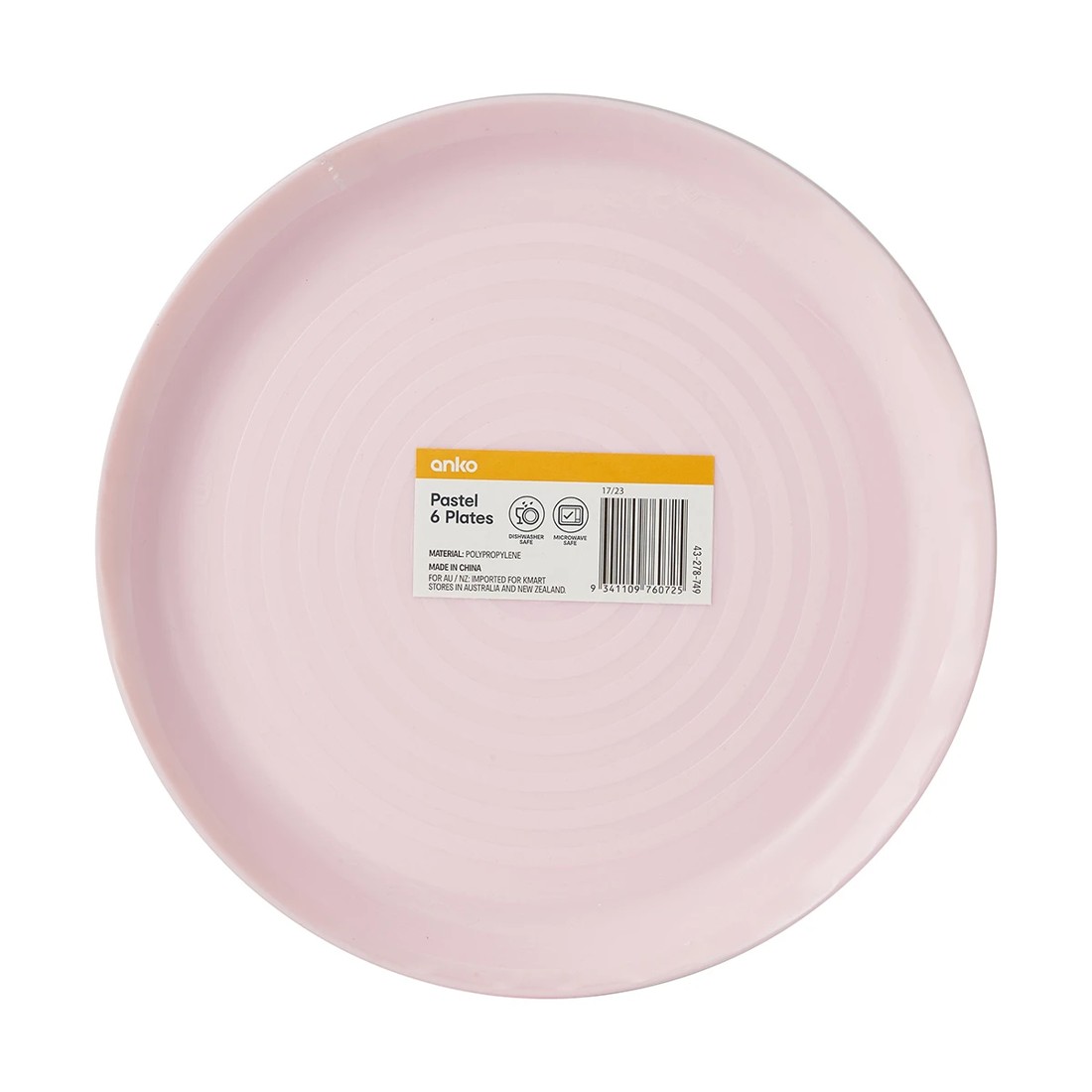 7 6 Pack Pastel Plates, 7 of 7