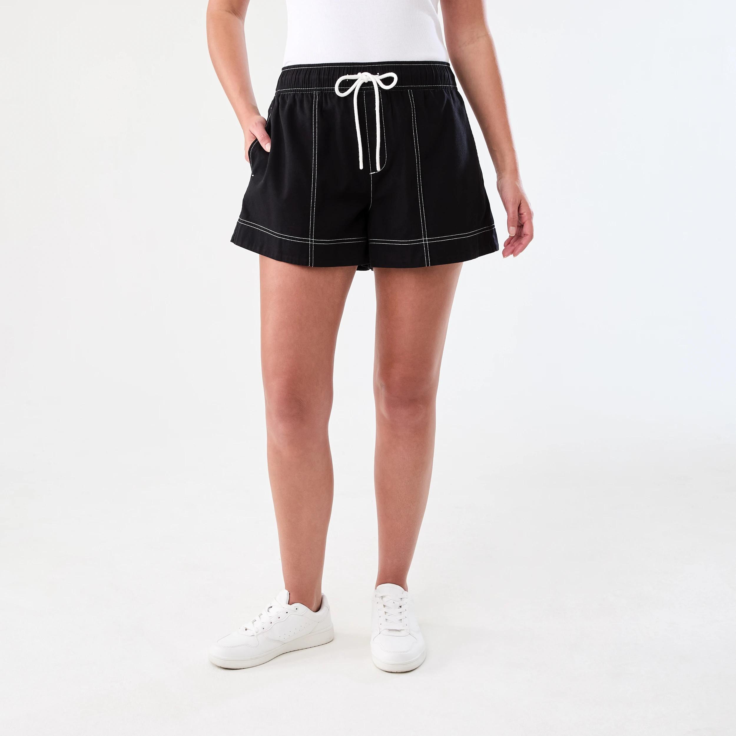 8 Seam Front Shorts Black, 8 of 8