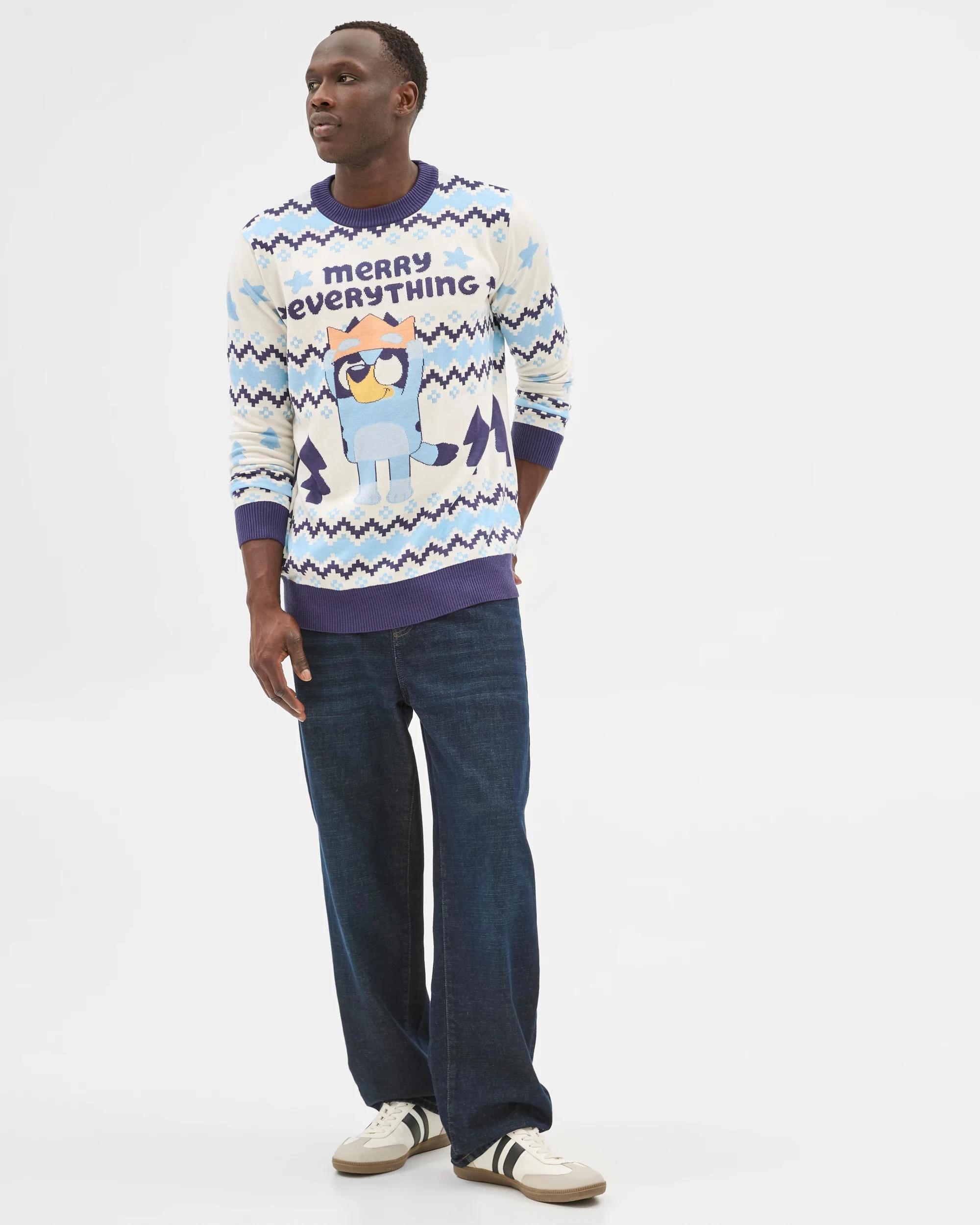 2 Licensed Christmas Bluey Jumper BLUE, 2 of 6