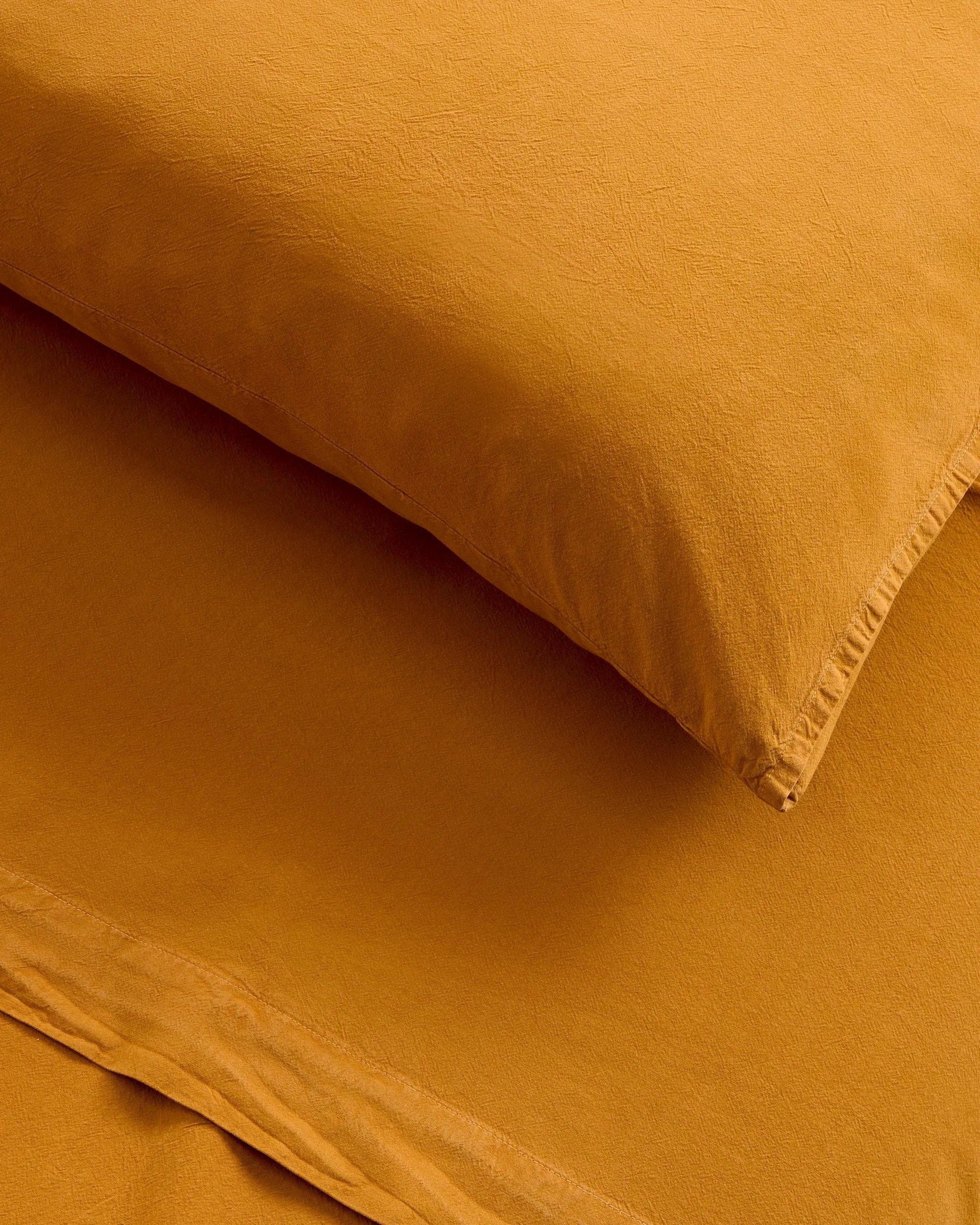 3 Arlo Cotton Stonewash Sheet Set - King Bed - Yellow, 3 of 3