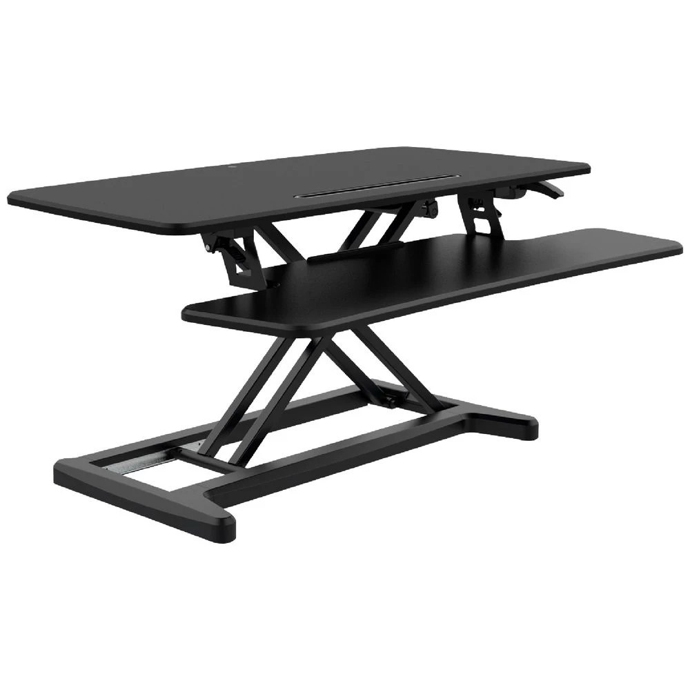 1 Matrix Sit-Stand Adjustable Desk Riser Large Black Desks, Tables and Workstations, 1 of 10
