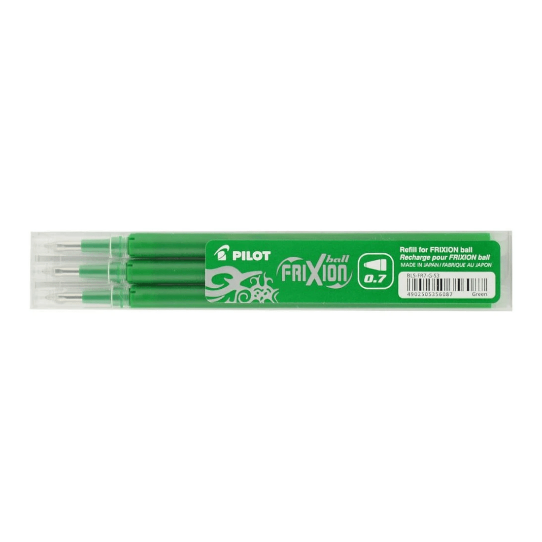 1 PILOT Frixion Erasable Gel Ink Refill 0.7mm Green 3 Pack, 1 of 3