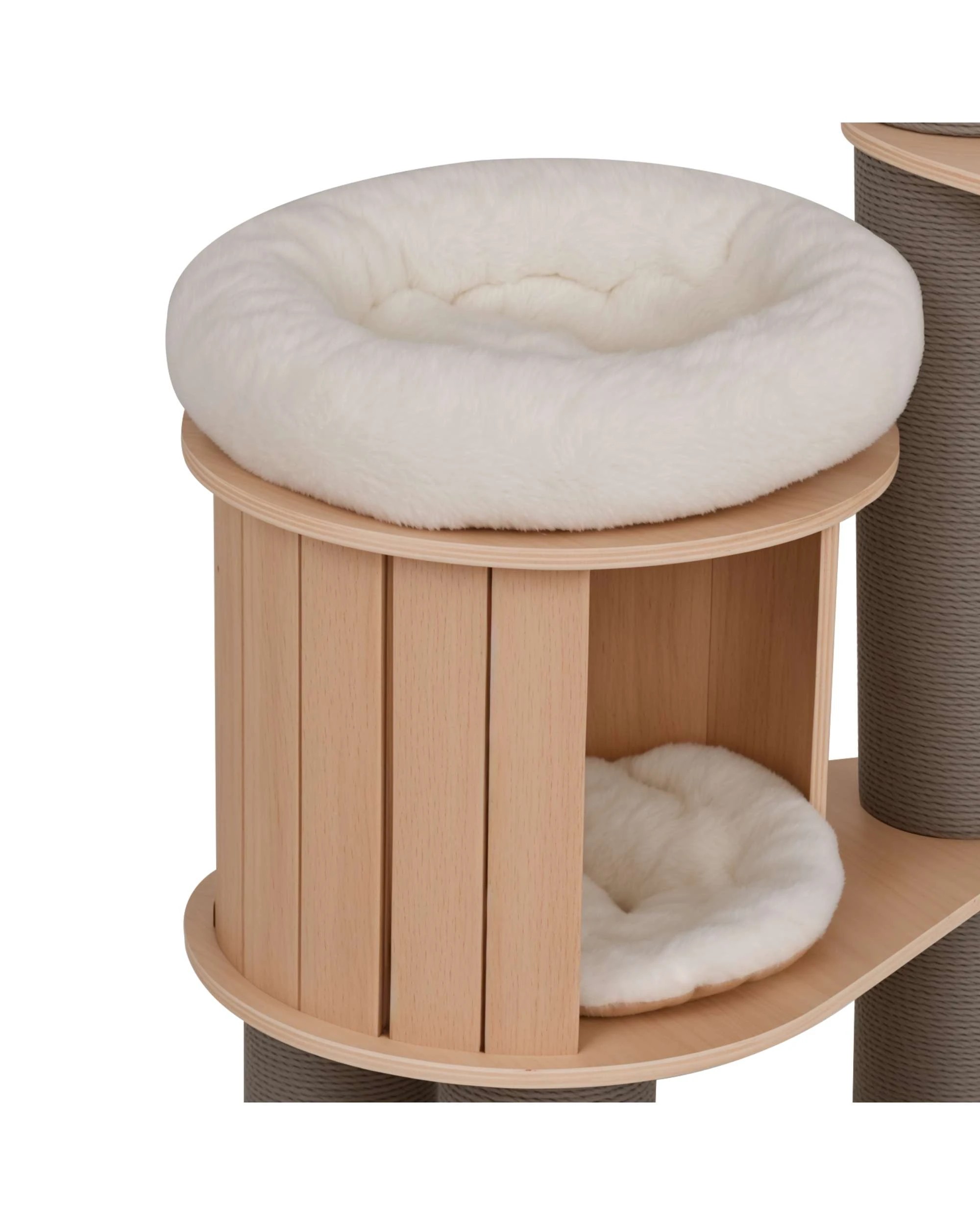 5 Advwin Floor to Ceiling Cat Tree Wood Tower Scratching, 5 of 7