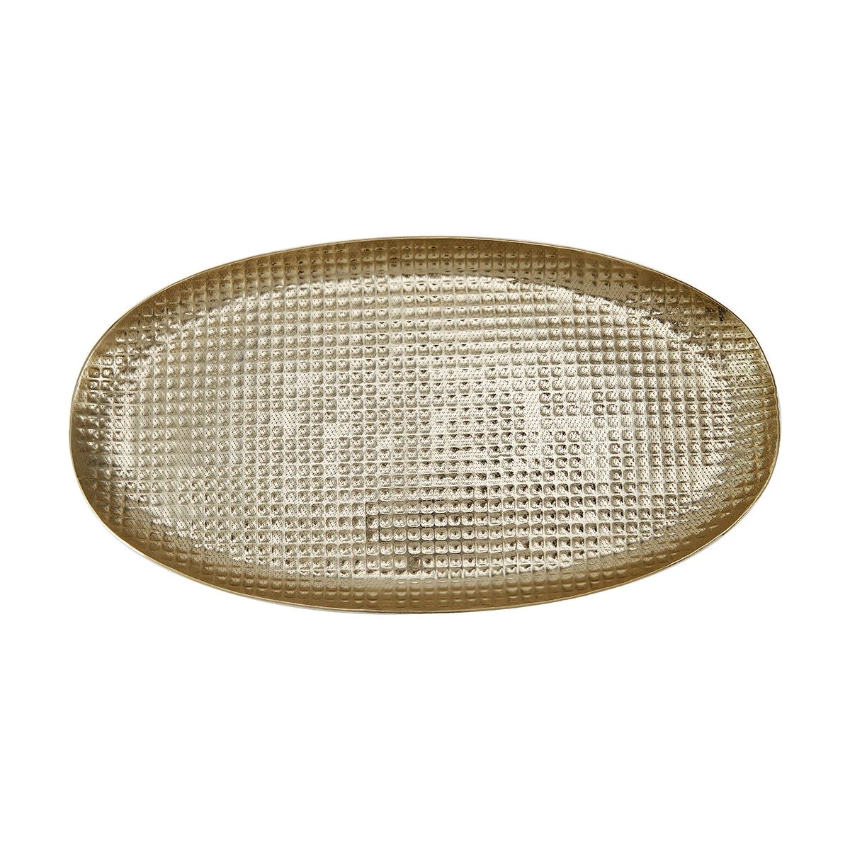 3 Gold Look Hammered Platter, 3 of 7