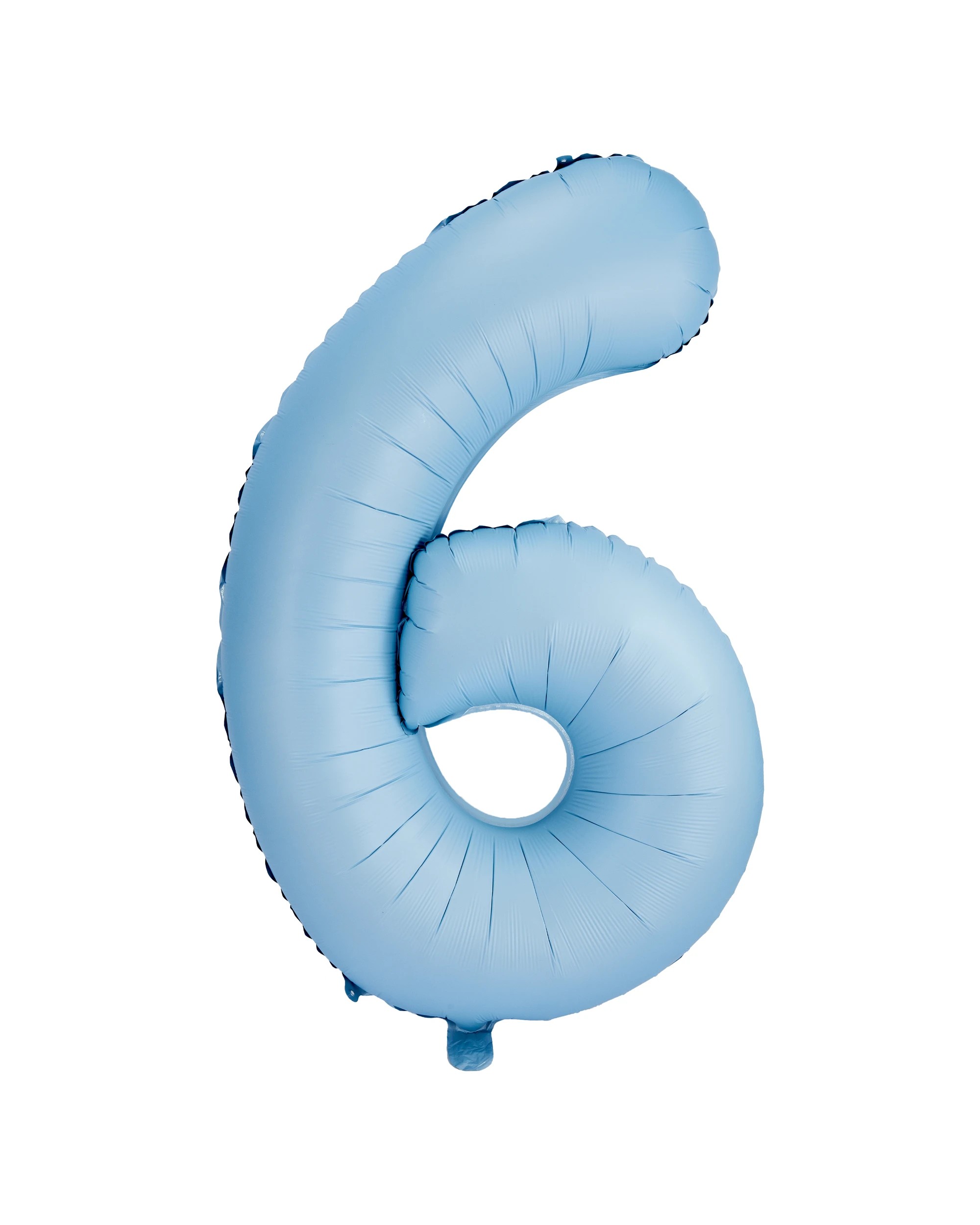 1 Giant Matte Blue Number 6 Foil Balloon, 1 of 5