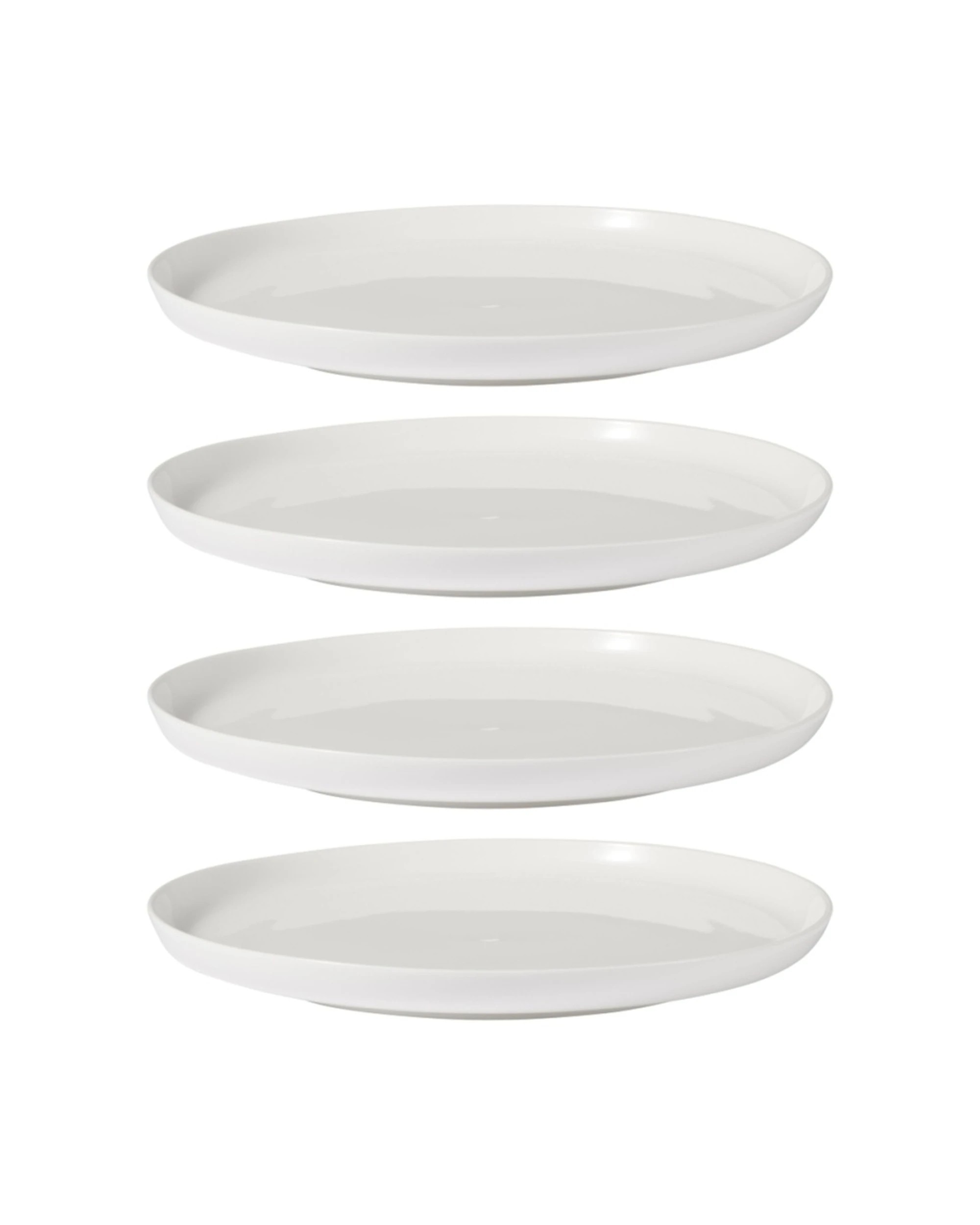 1 Maxwell & Williams 4x Basics Porcelain High Rim Plate Dinnerware 20.5cm Set - White, 1 of 2