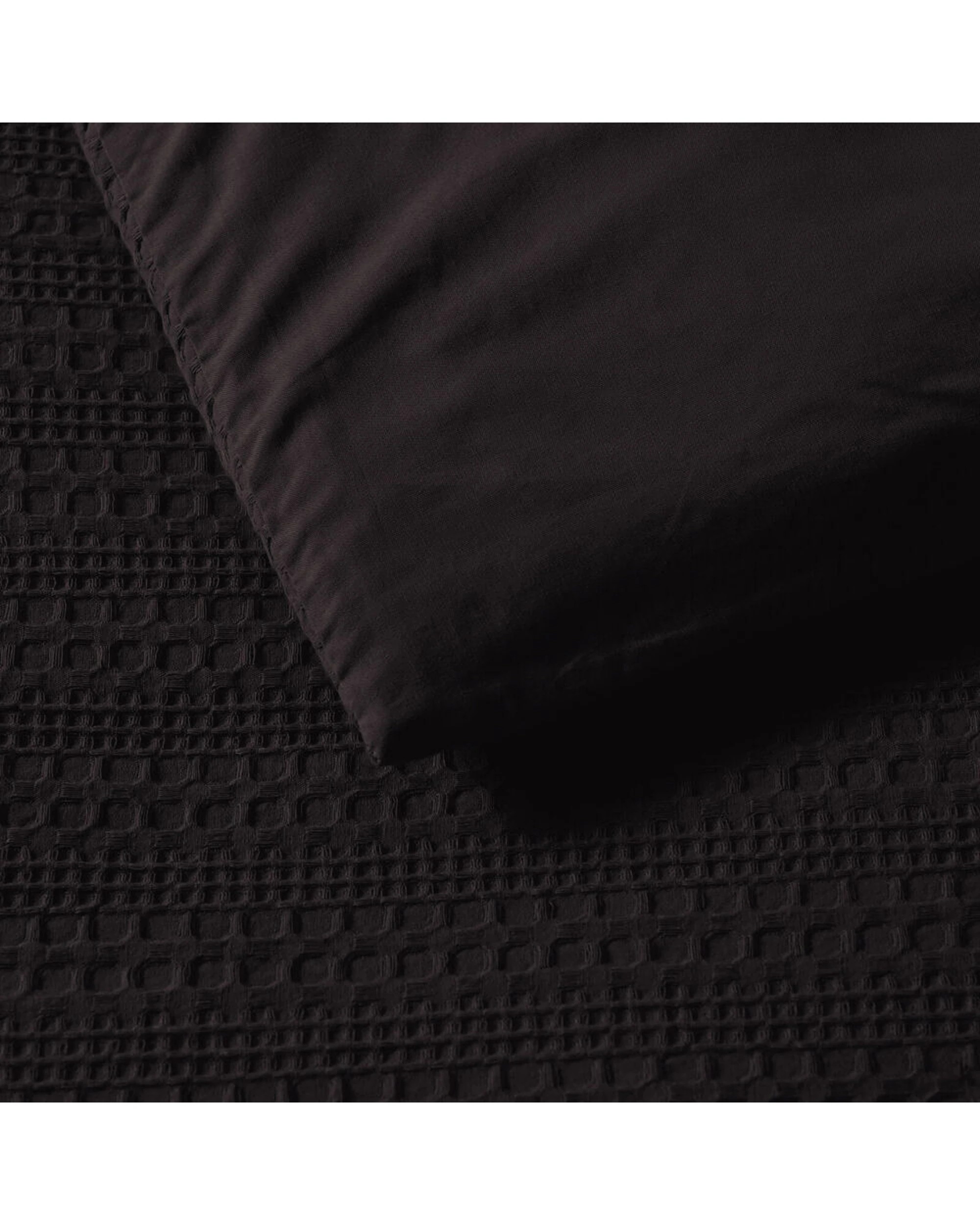 4 Bianca Kahlani King Chocolate Polyester Quilt Cover & Pillowcase Set - Black, 4 of 4