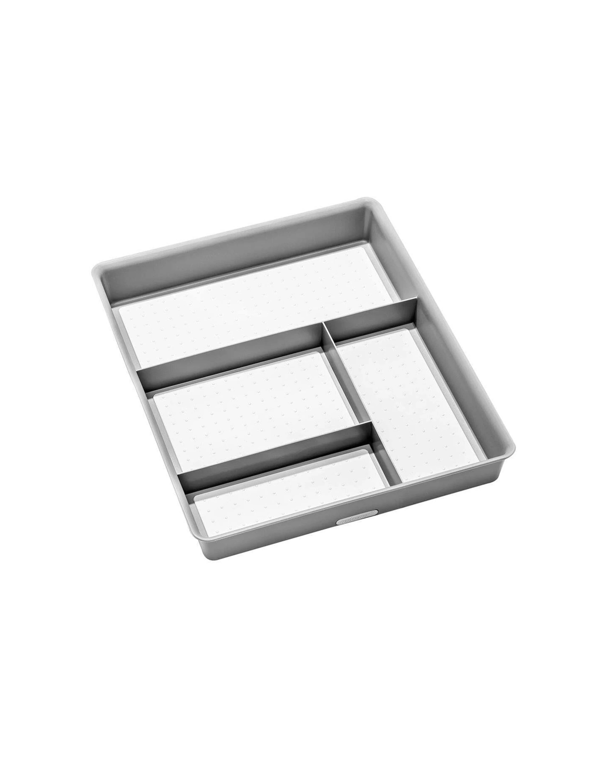3 Madesmart Junk Drawer Organiser 36.8cm 4-compartment Non-slip With Silicone Feet - Grey, 3 of 3