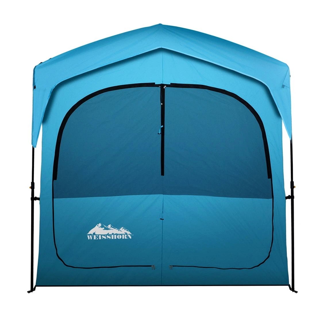 3 Weisshorn Double Camping Shower Toilet Tent Outdoor Fast Set Up Change - Blue, 3 of 6