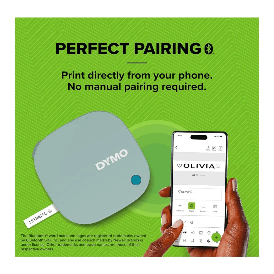 3 DYMO LetraTag 200B Bluetooth Labeller Green, 3 of 5