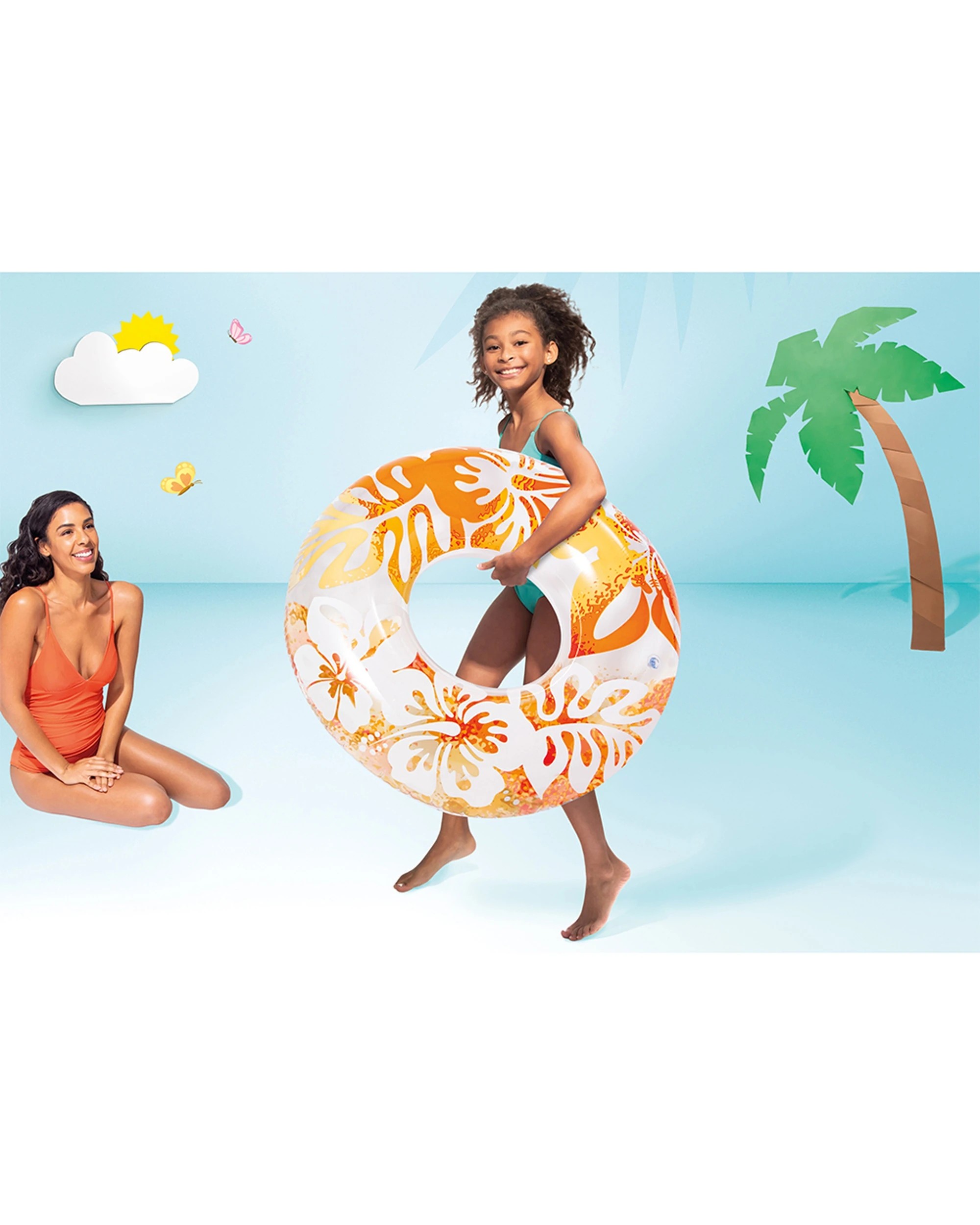 8 Intex Tropical Colour Inflatable Pool Swim Tube - Assorted, 8 of 8