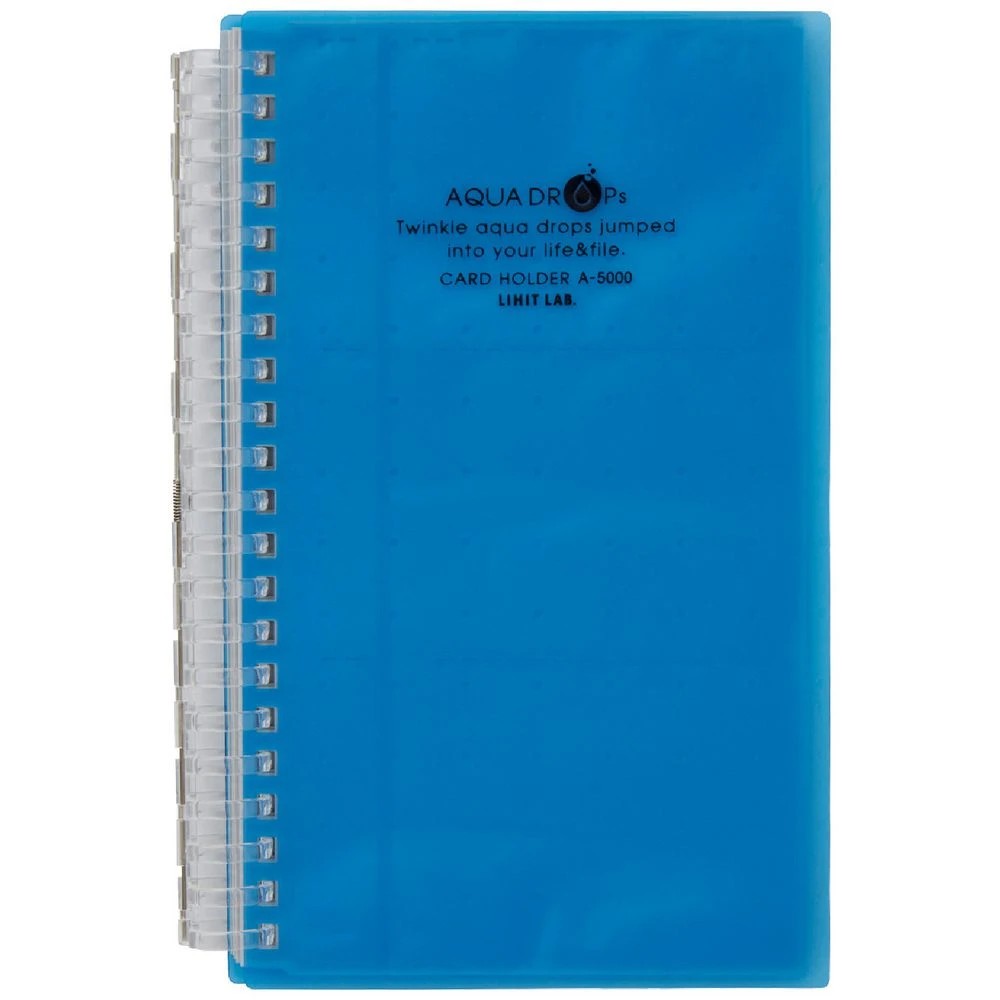 1 Aqua Drops Business Card Holder 120 Capacity Blue, 1 of 2