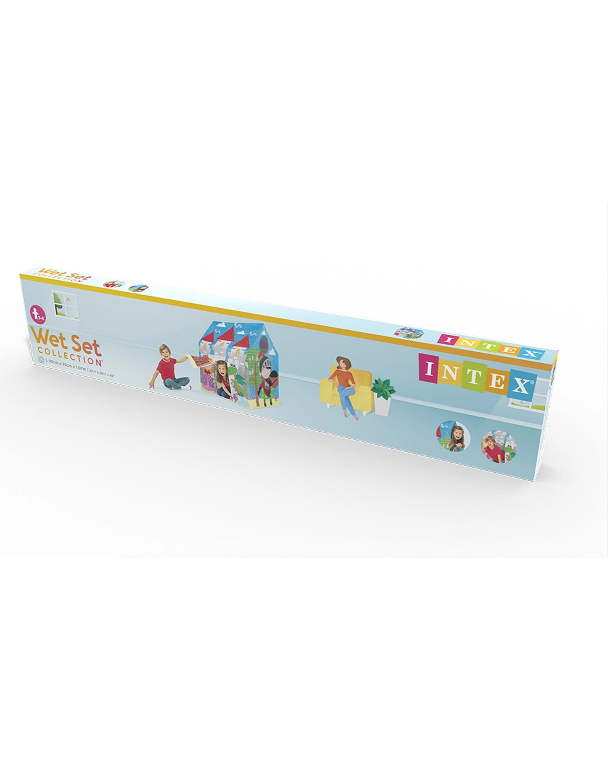 4 Intex Royal Castle Kids/Childrens Vinyl Play Tent - Multi, 4 of 4