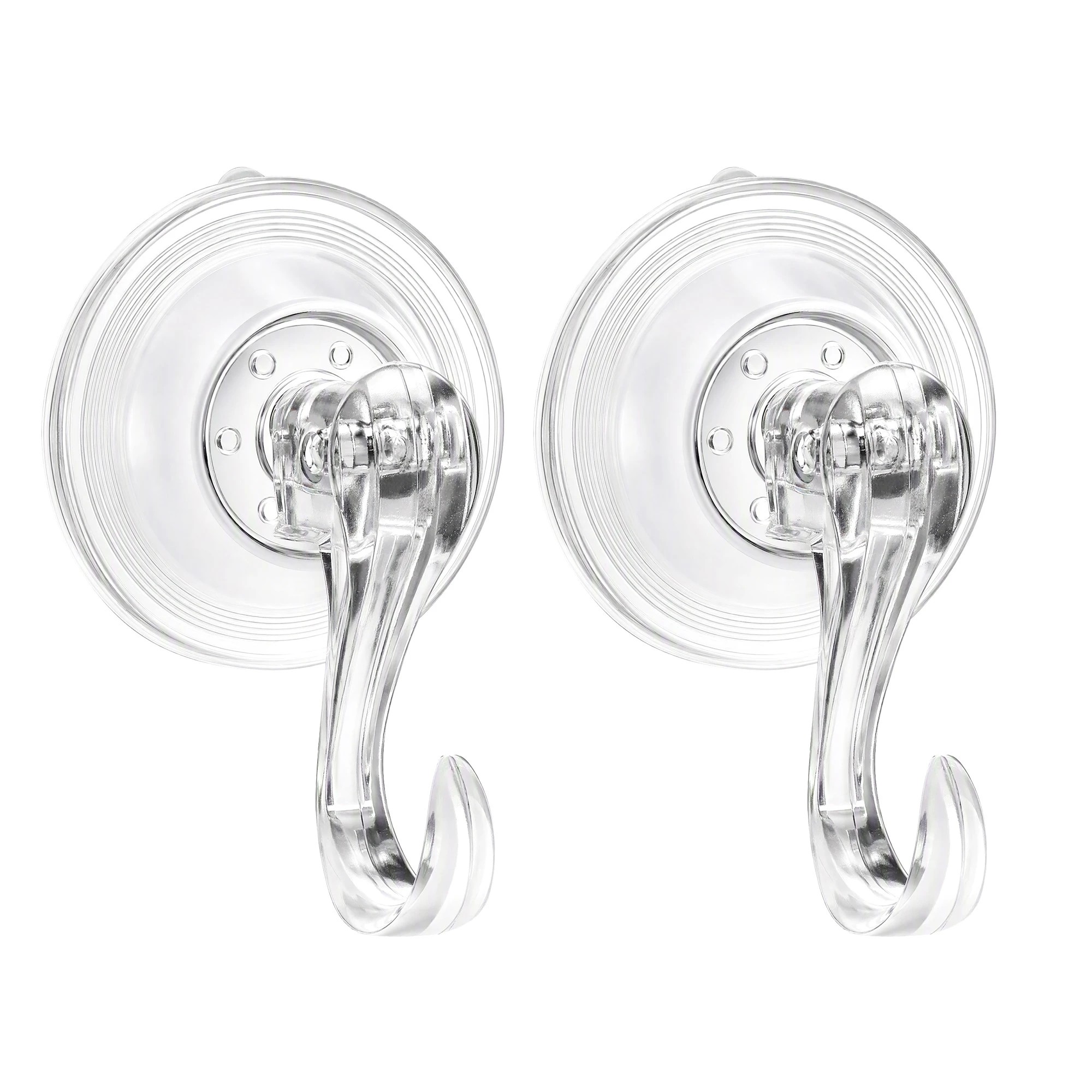 1 Jingle Jollys 2x Suction Cup Hooks Heavy Duty Christmas Wreath Hanger Window 5kg - White, 1 of 8