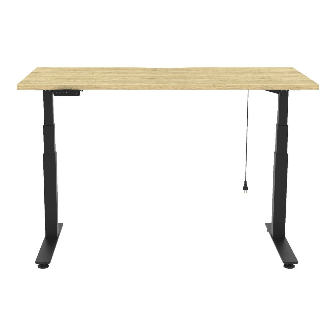 2 Stilford S2 Electric Sit Stand Desk 1500mm Black/Oak, 2 of 5