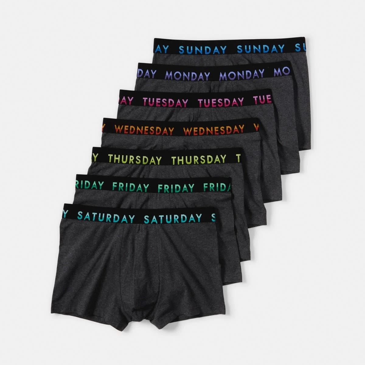 1 7 Pack 7 Day Trunks CHARCOLOR, 1 of 10
