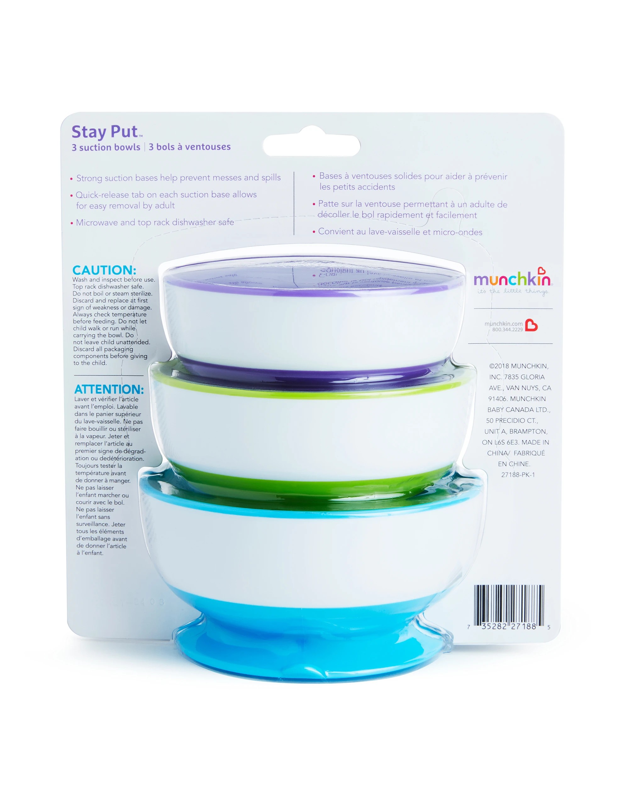 7 Munchkin Stay Put Suction Bowls - 3pk - Multi, 7 of 7