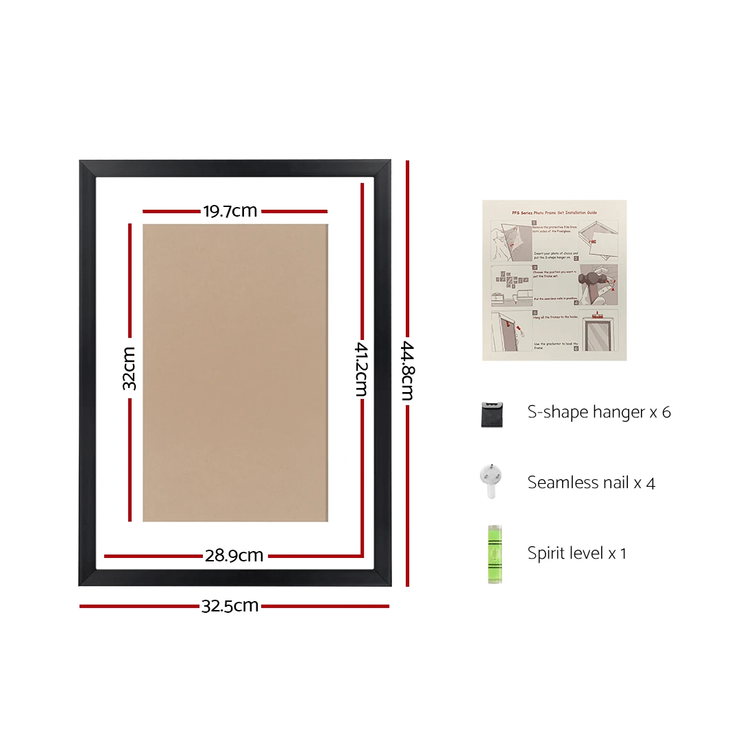 2 Artiss Photo Frames A3 Picture Painting Holder Set Home Decor 3PCS 12x17in - Black, 2 of 7