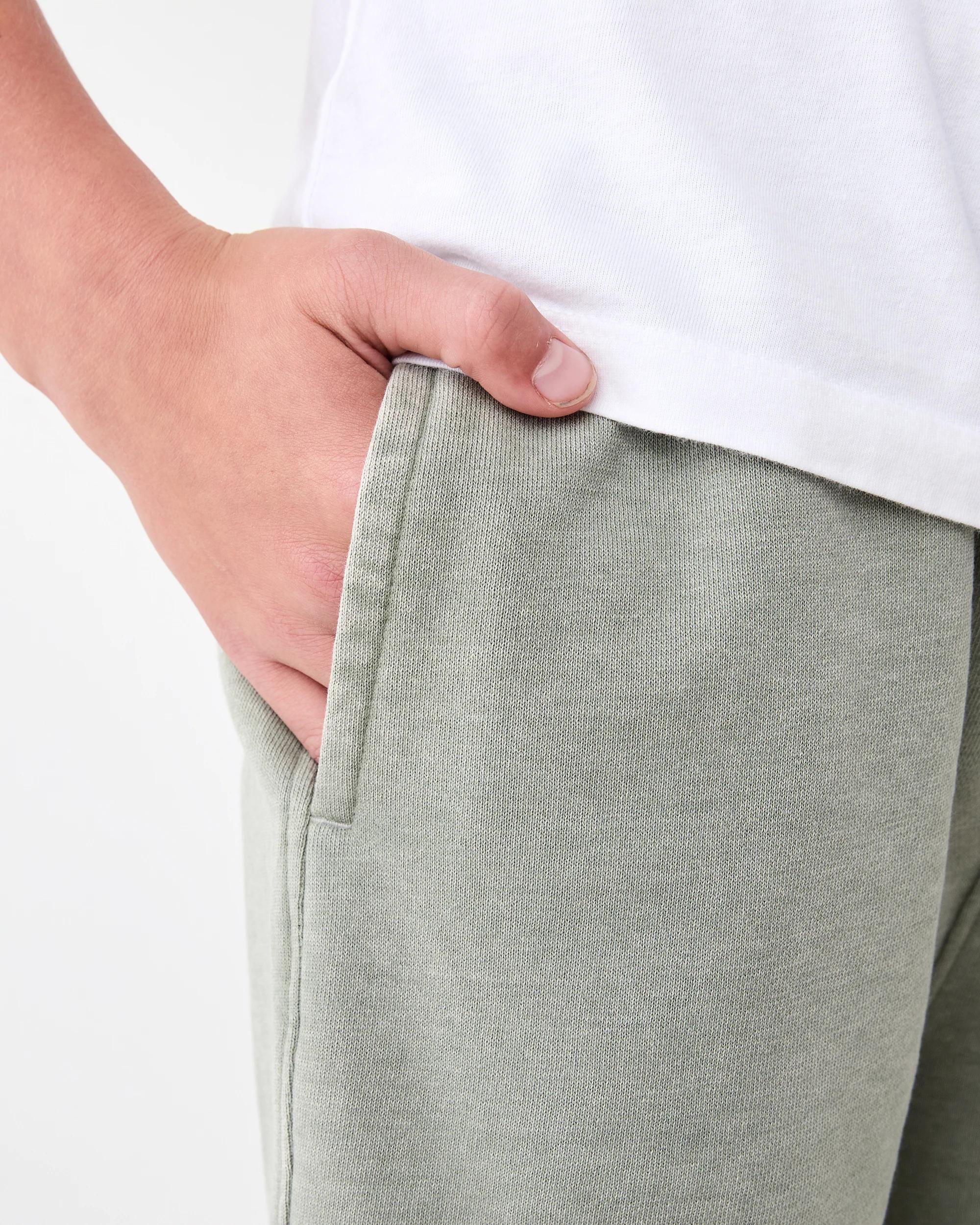 4 Washed Knit Shorts Mnr Khk, 4 of 6