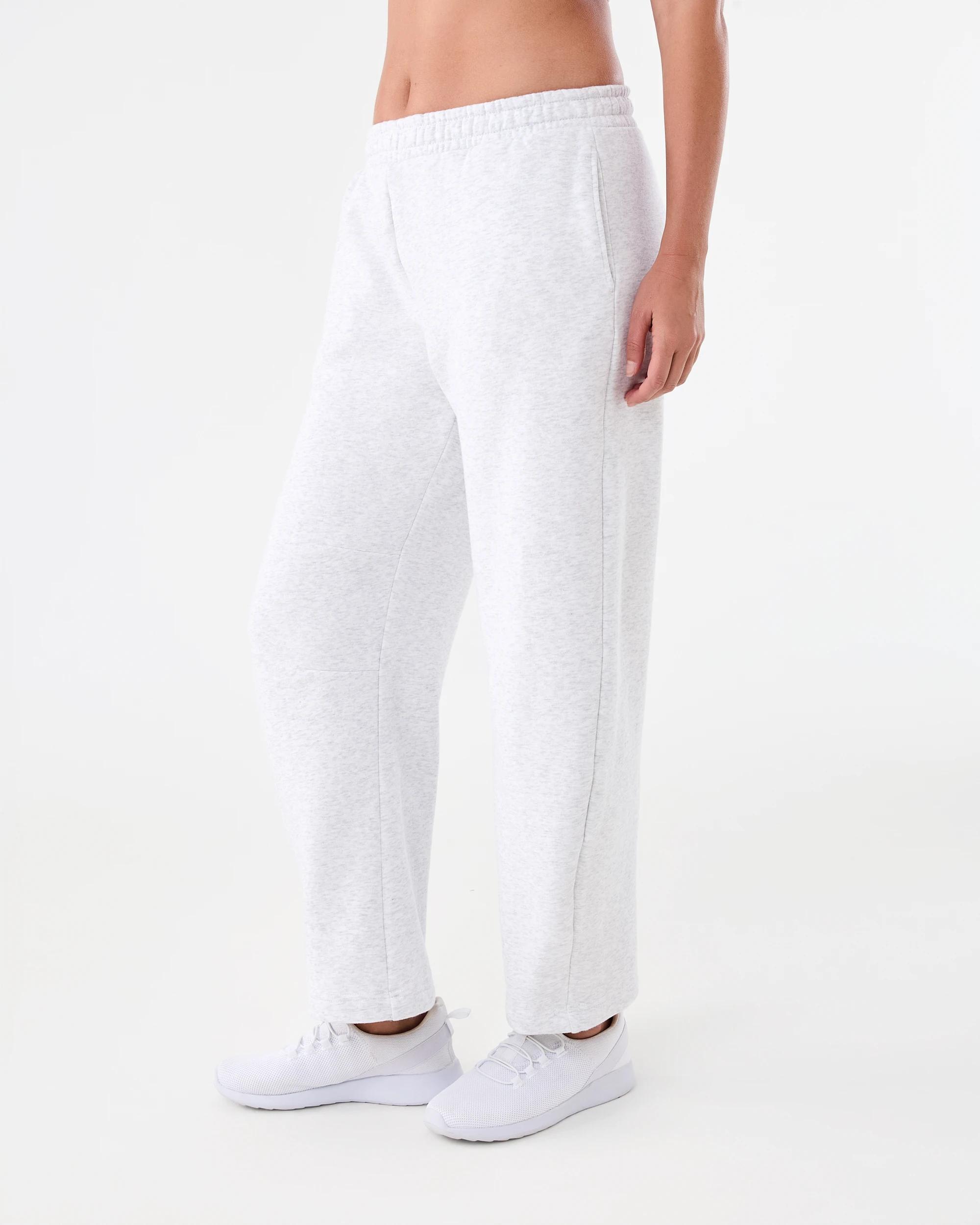 2 Active Womens Barrel Leg Fleece Trackpants Heather, 2 of 7